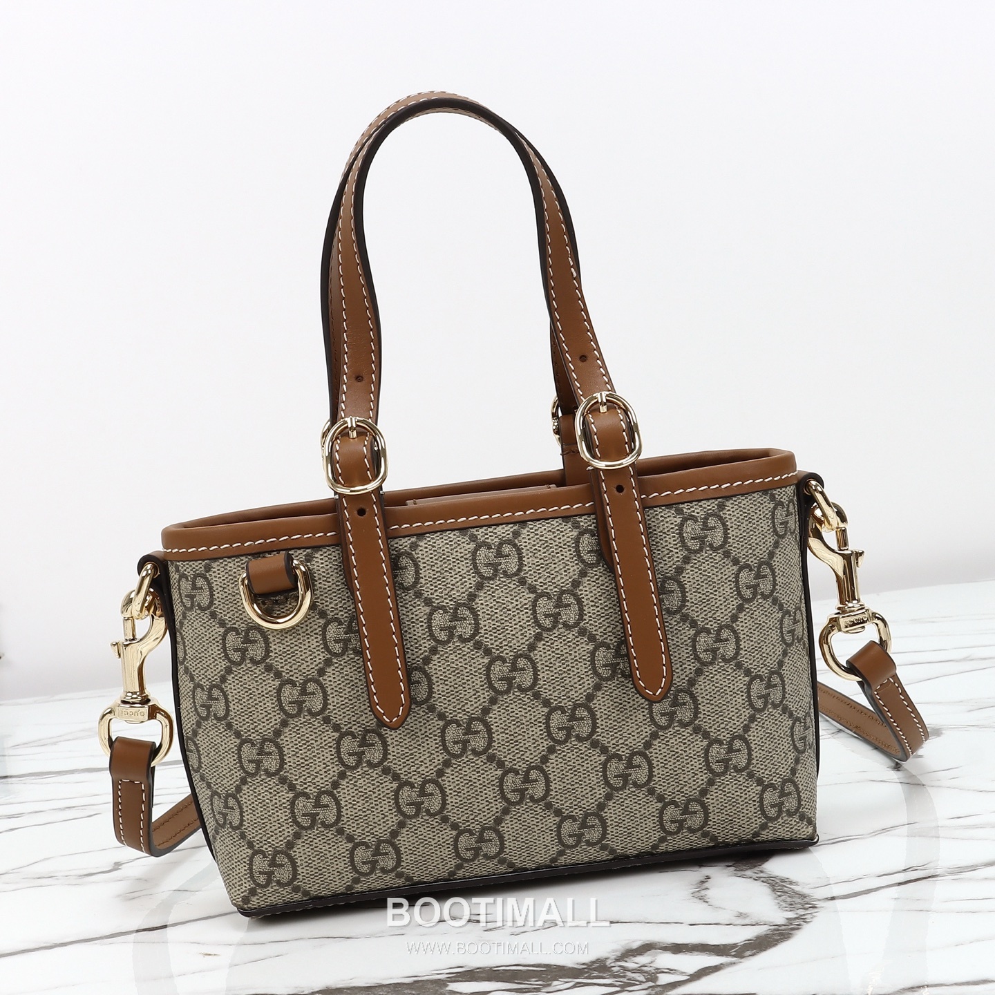 Gucci Mini Shoulder Bag Calfskin Leather Brown 구찌 미니 숄더백 송아지가죽 브라운 17.5cm 6