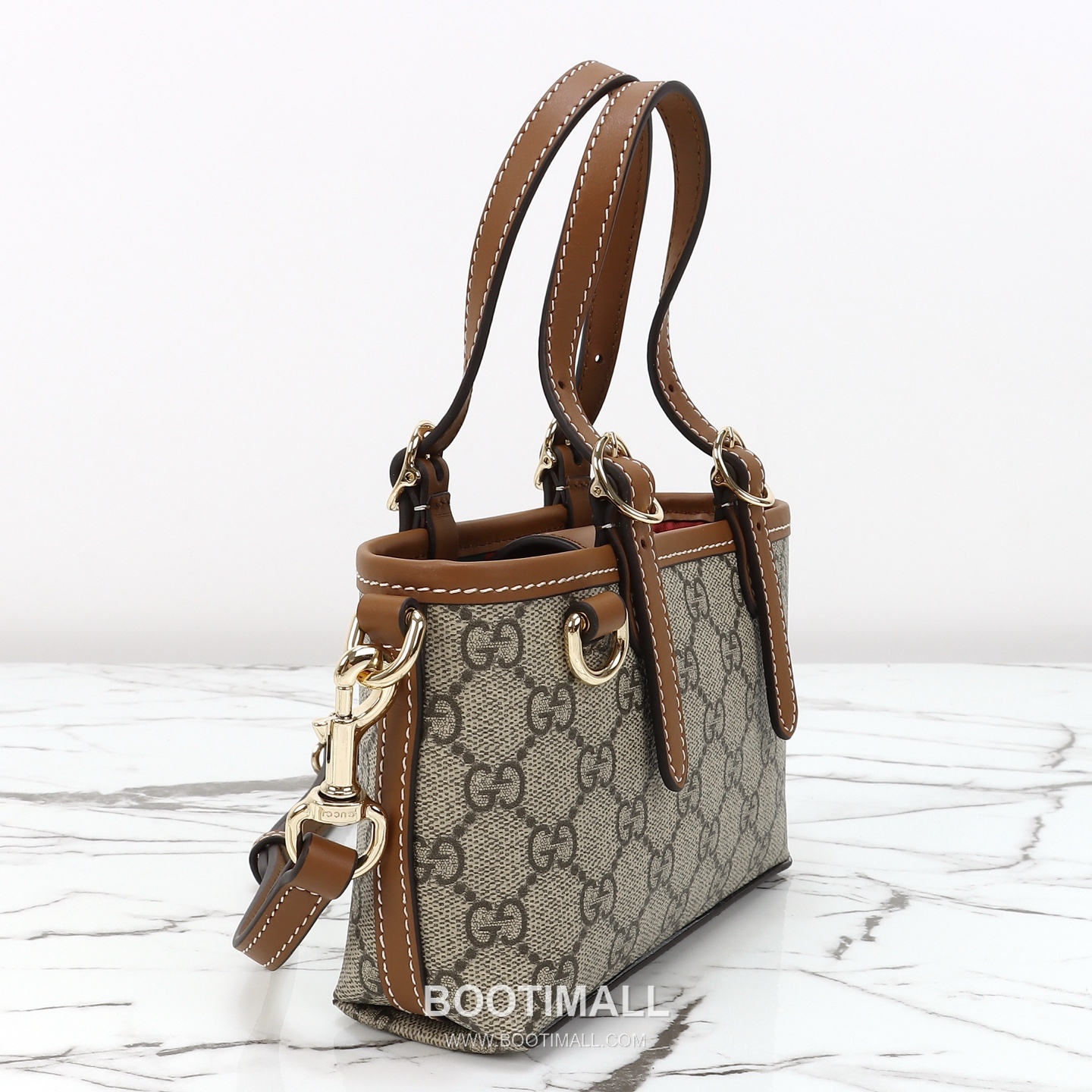 Gucci Mini Shoulder Bag Calfskin Leather Brown 구찌 미니 숄더백 송아지가죽 브라운 17.5cm 7