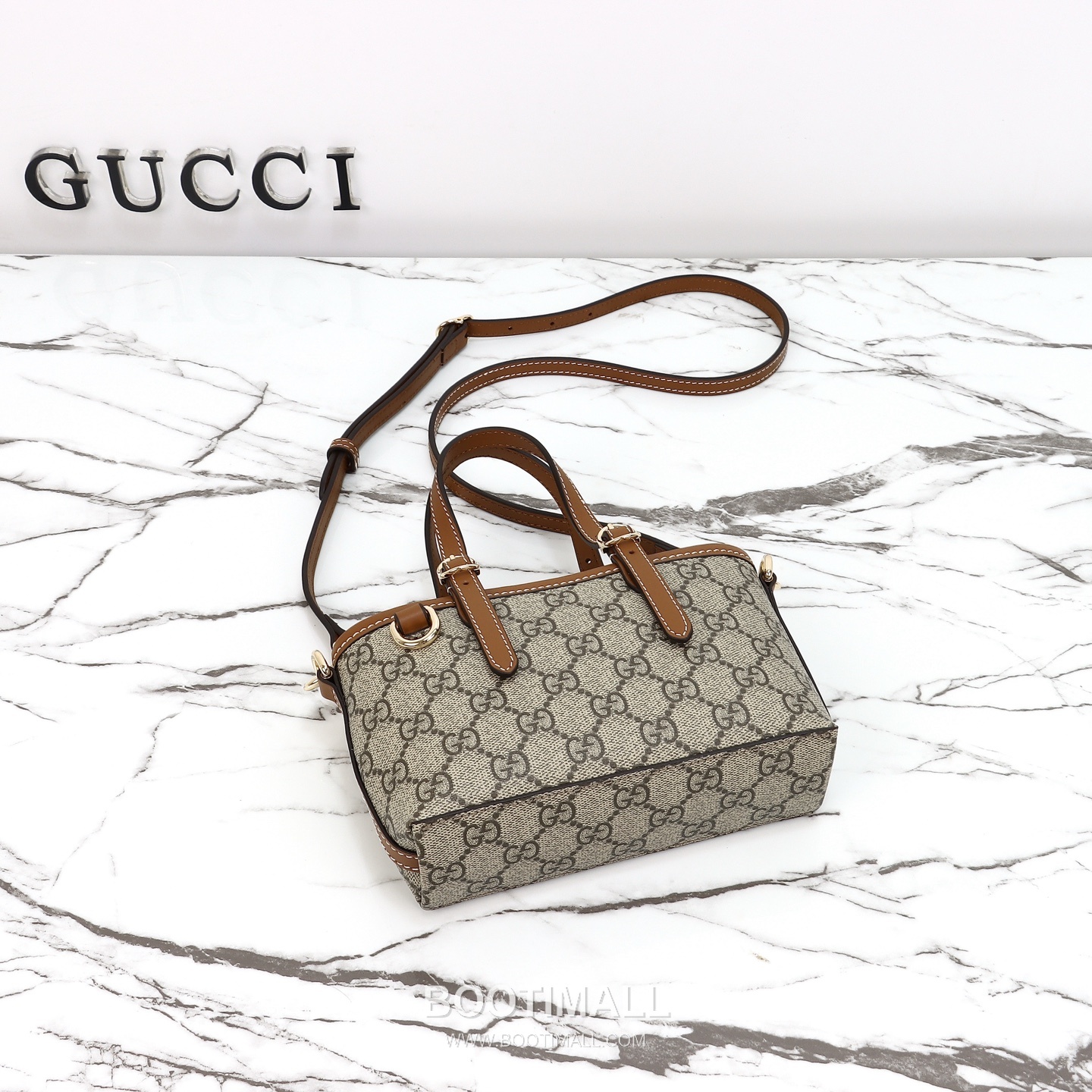 Gucci Mini Shoulder Bag Calfskin Leather Brown 구찌 미니 숄더백 송아지가죽 브라운 17.5cm 8