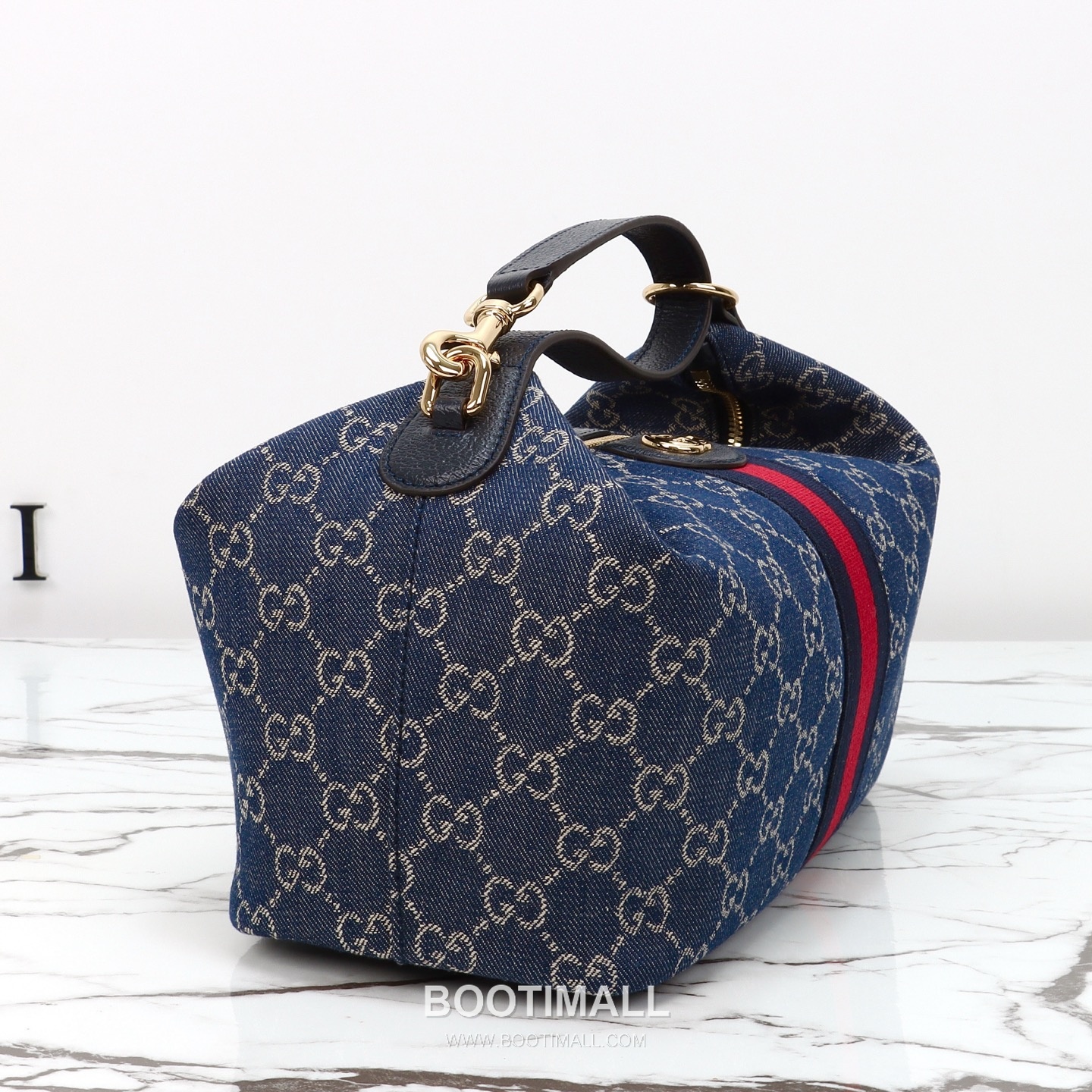 Gucci Denim Shoulder Bag Cowhide Leather Blue 구찌 데님 숄더백 소가죽 블루 27.5cm 4