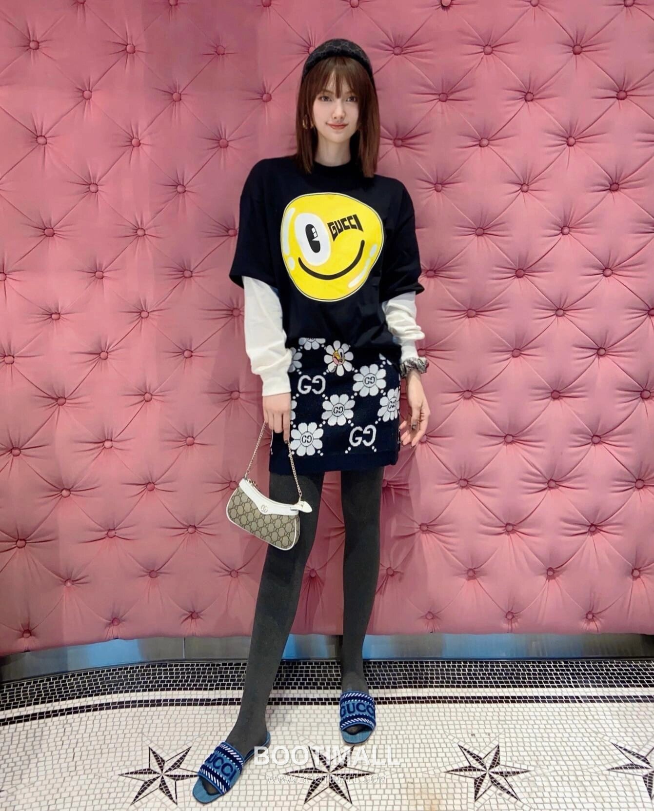 Gucci GG Canvas Shoulder Bag Canvas with Leather Trim Beige 구찌 GG 캔버스 숄더백 캔버스 및 레더 트리밍 베이지 25cm 2