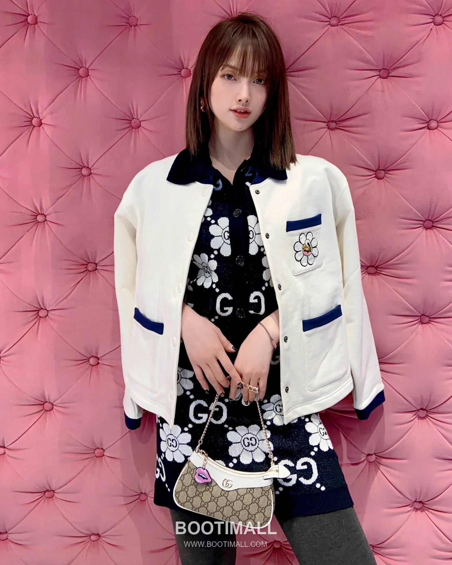 Gucci GG Canvas Shoulder Bag Canvas with Leather Trim Beige 구찌 GG 캔버스 숄더백 캔버스 및 레더 트리밍 베이지 25cm 5