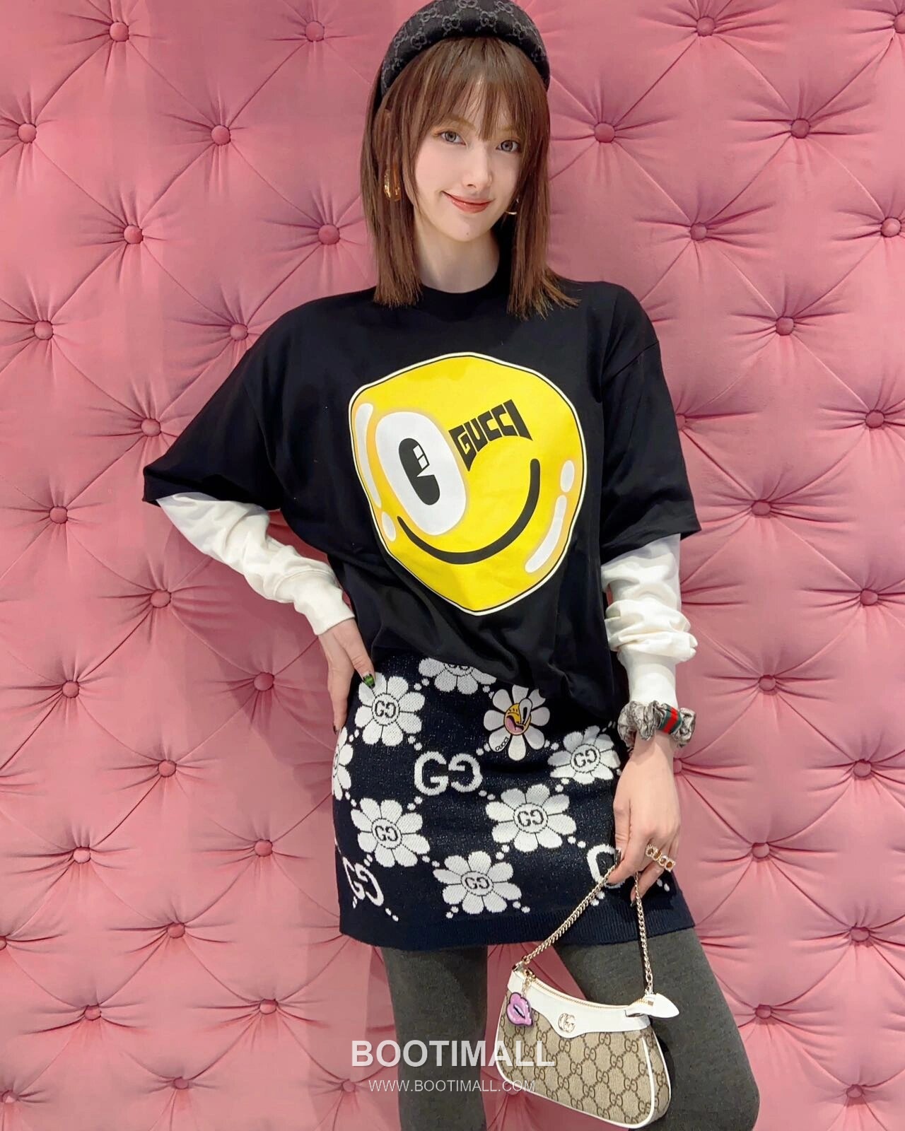 Gucci GG Canvas Shoulder Bag Canvas with Leather Trim Beige 구찌 GG 캔버스 숄더백 캔버스 및 레더 트리밍 베이지 25cm 6