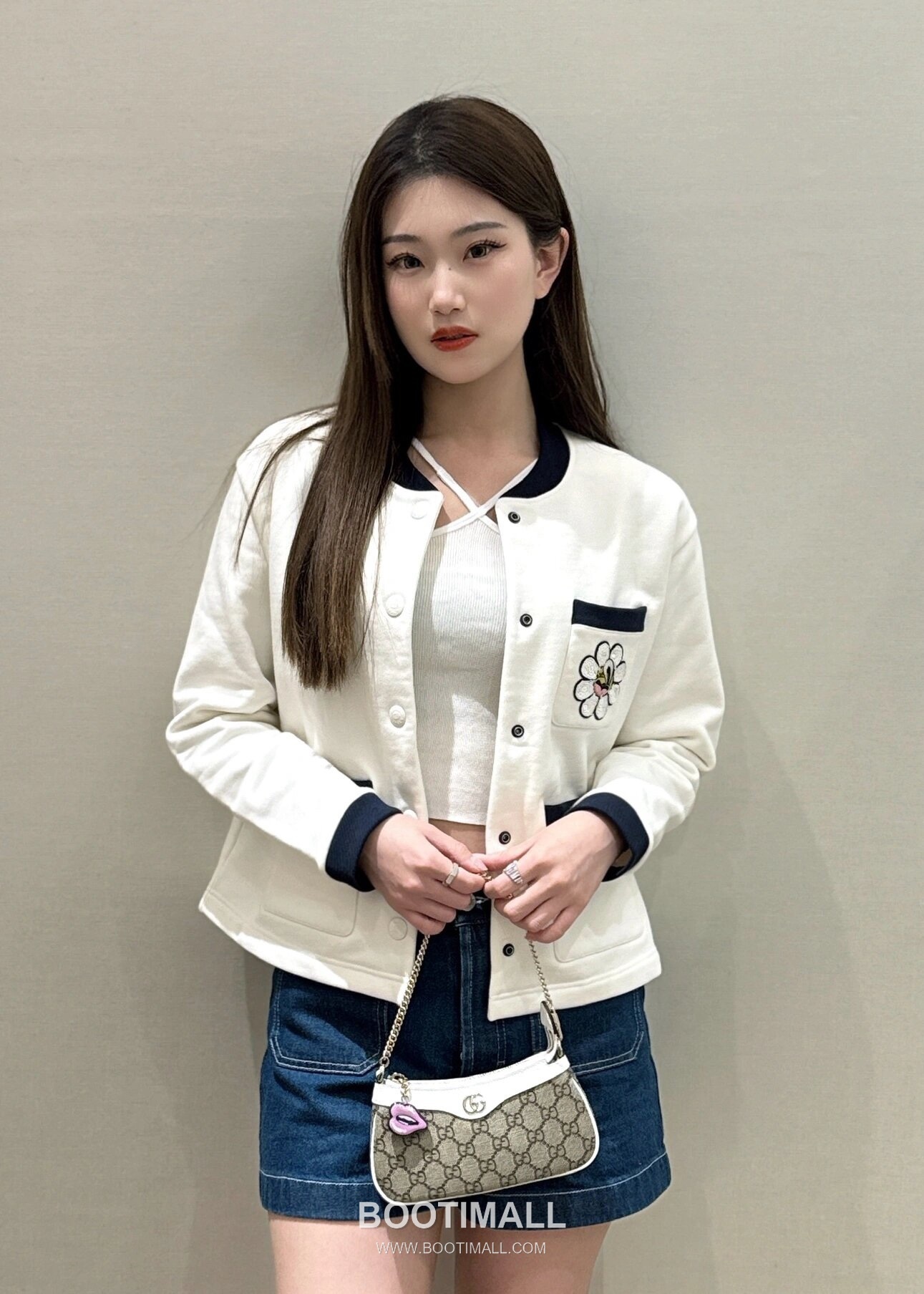 Gucci GG Canvas Shoulder Bag Canvas with Leather Trim Beige 구찌 GG 캔버스 숄더백 캔버스 및 레더 트리밍 베이지 25cm 7