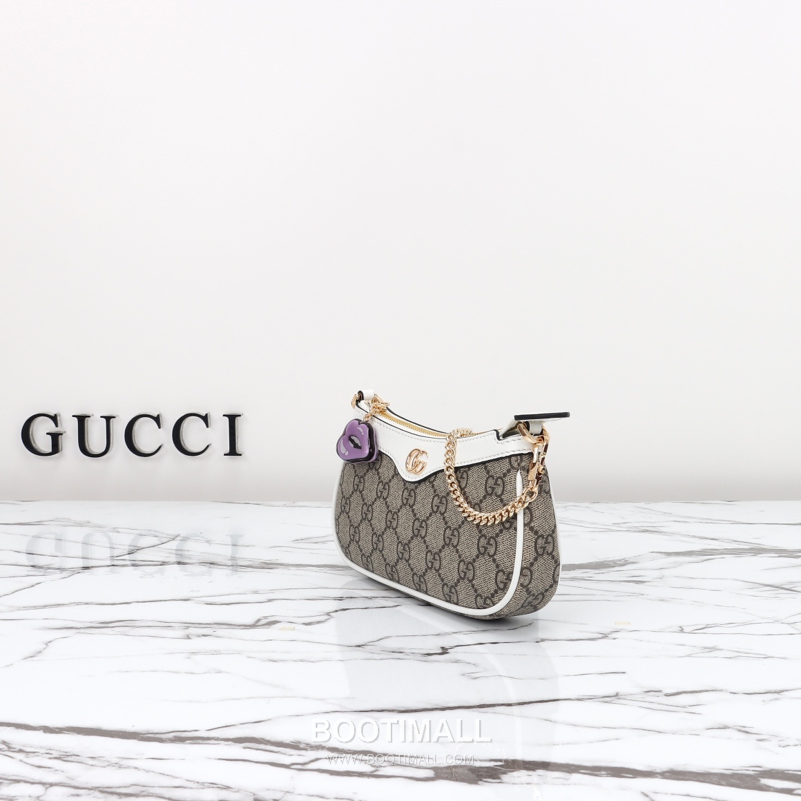 Gucci GG Canvas Shoulder Bag Canvas with Leather Trim Beige 구찌 GG 캔버스 숄더백 캔버스 및 레더 트리밍 베이지 25cm 11