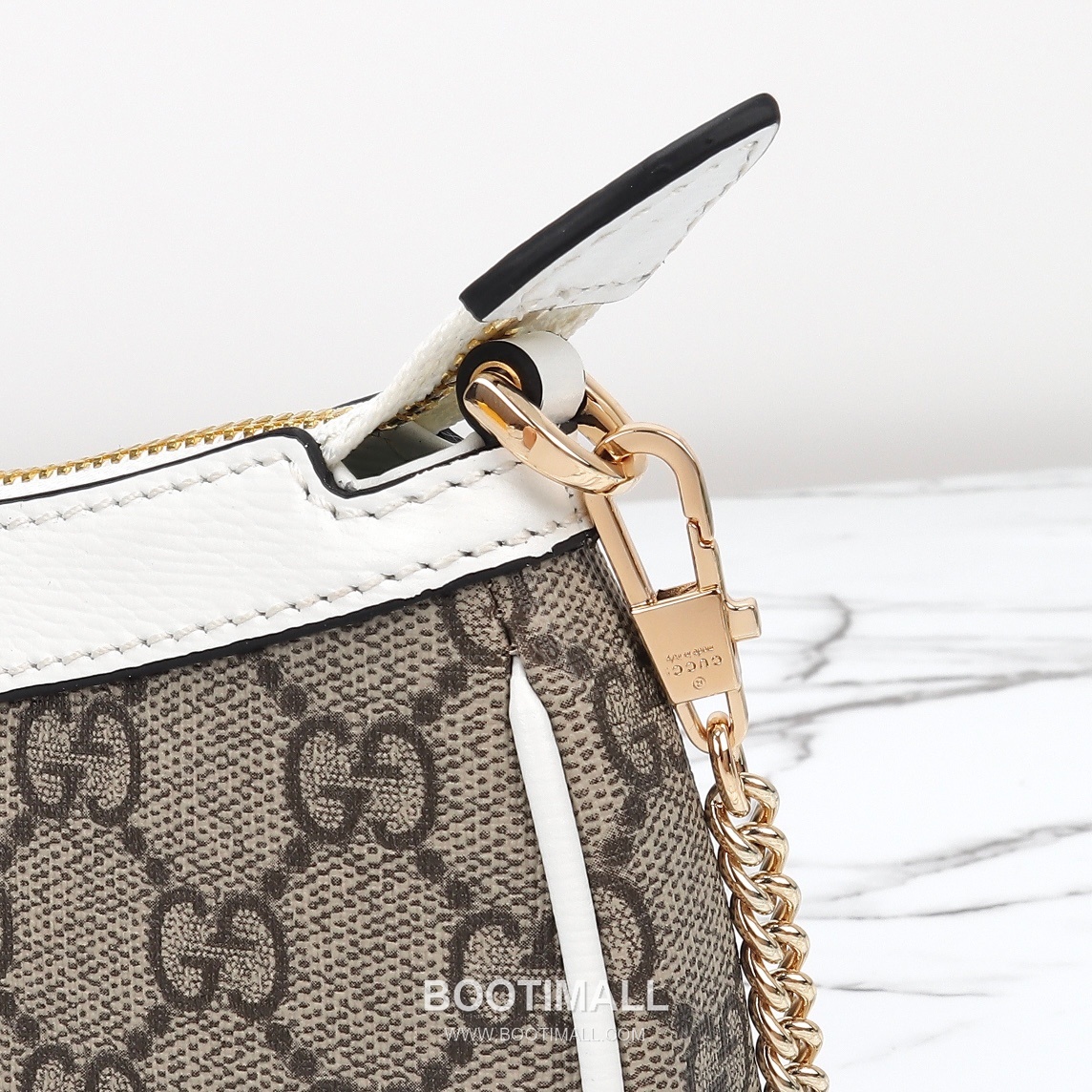 Gucci GG Canvas Shoulder Bag Canvas with Leather Trim Beige 구찌 GG 캔버스 숄더백 캔버스 및 레더 트리밍 베이지 25cm 15