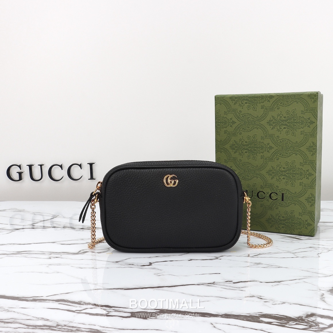 Gucci Mini Shoulder Bag Calfskin Leather Green 구찌 미니 숄더백 카프스킨 가죽 그린 18.5cm 1