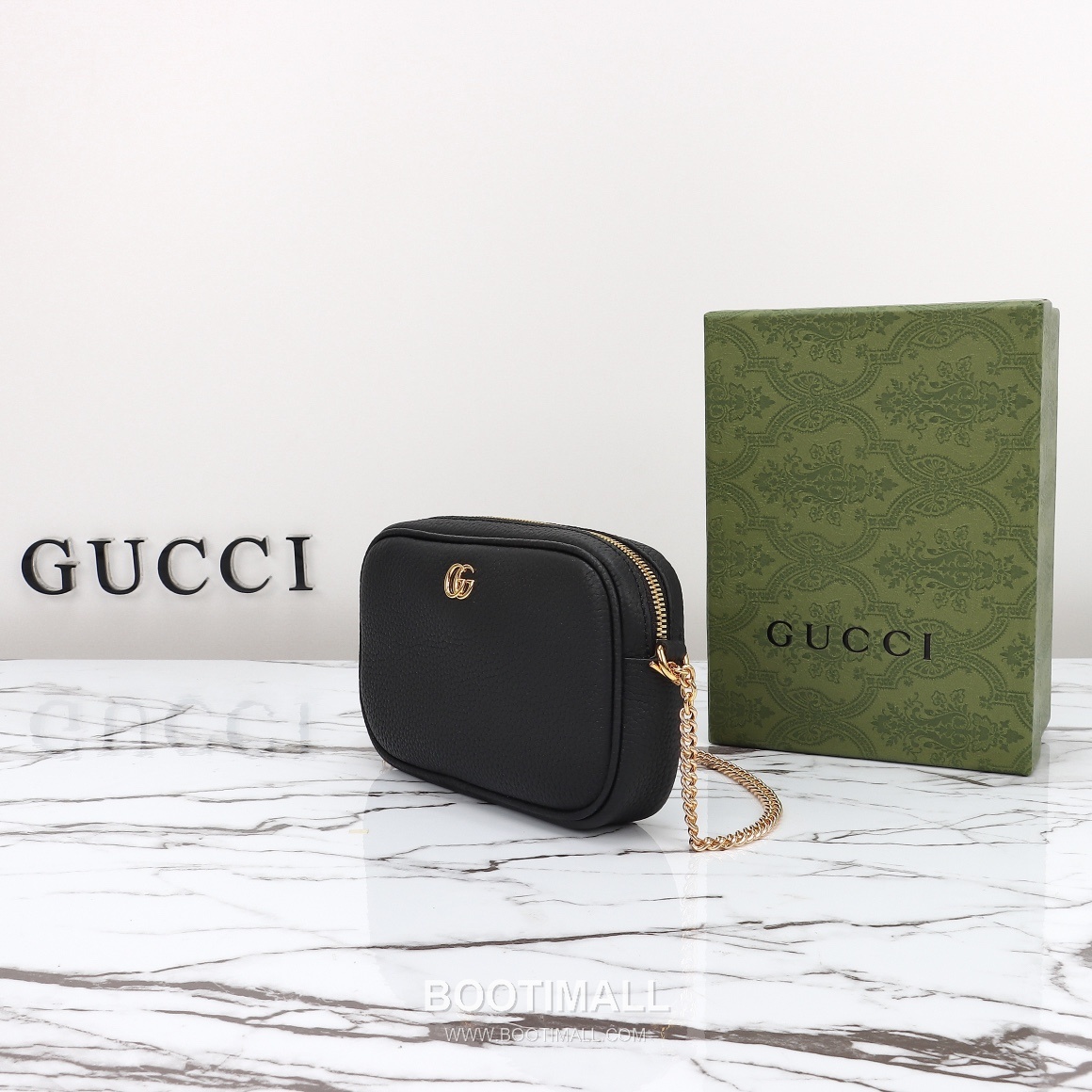 Gucci Mini Shoulder Bag Calfskin Leather Green 구찌 미니 숄더백 카프스킨 가죽 그린 18.5cm 2
