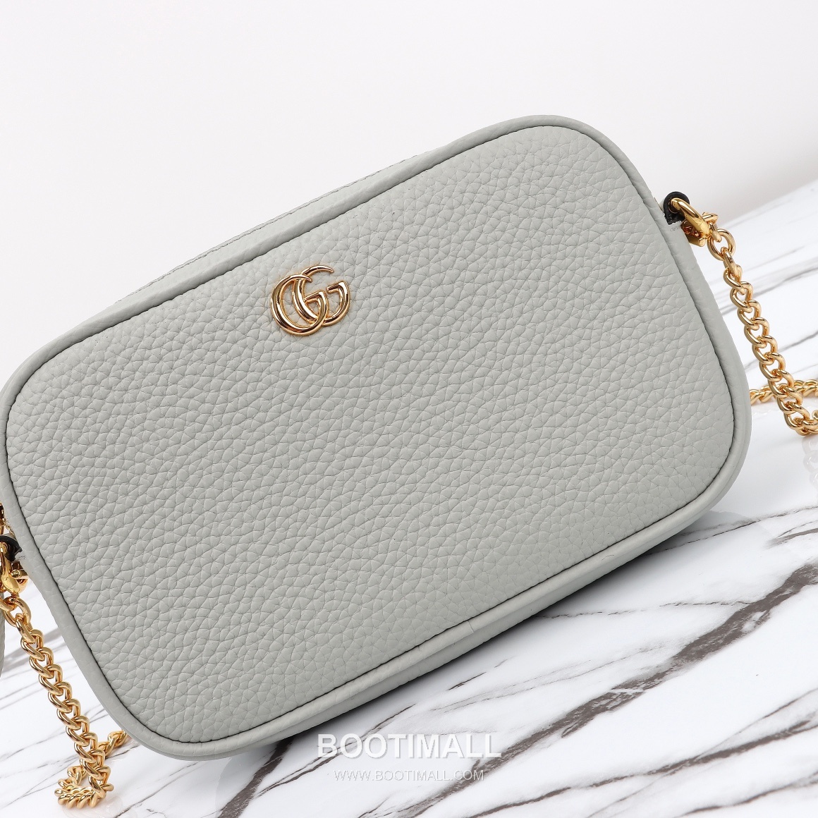 Gucci Mini Crossbody Leather Gray Crossbody Bag 구찌 미니 크로스바디 가죽 그레이 크로스백 18.5cm 6