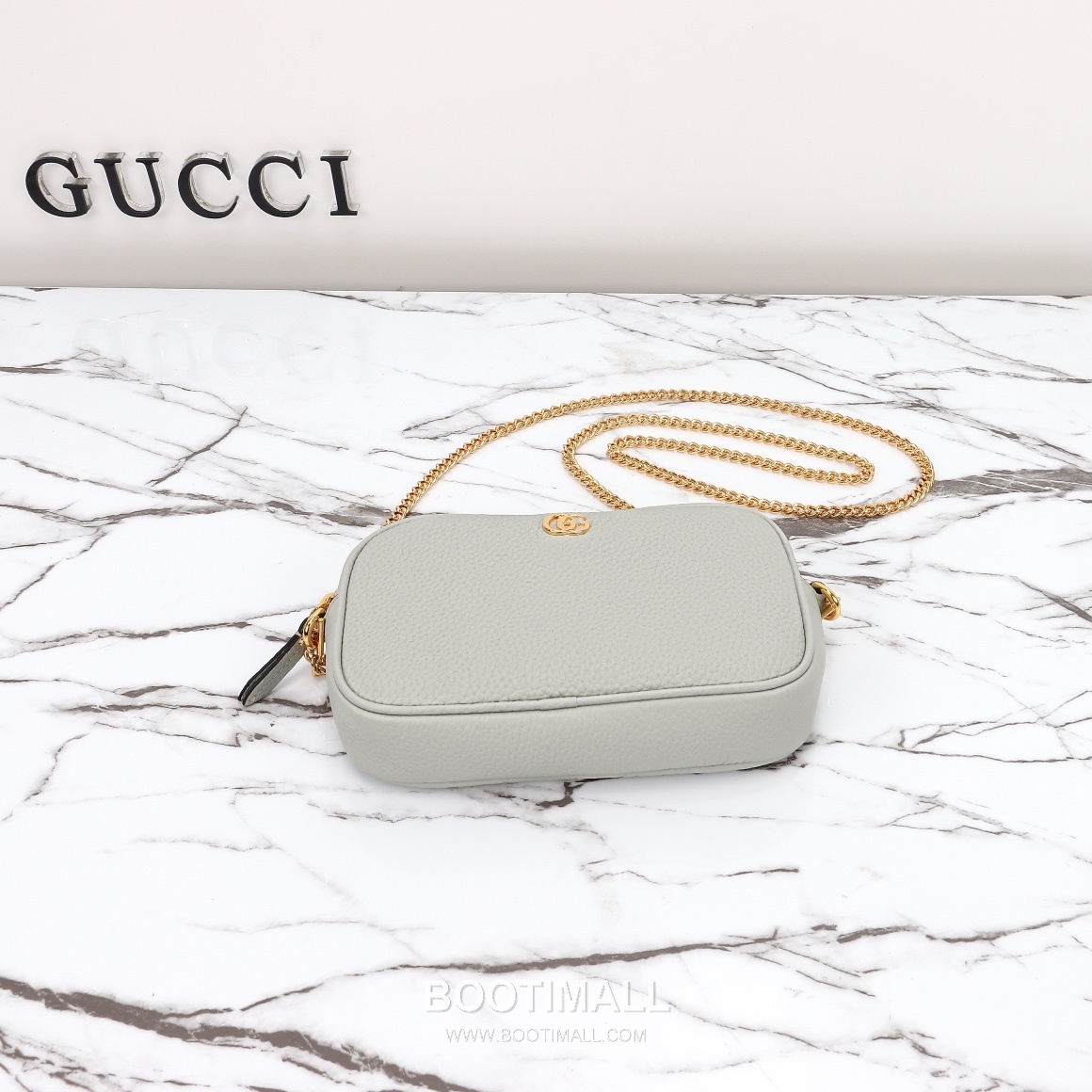 Gucci Mini Crossbody Leather Gray Crossbody Bag 구찌 미니 크로스바디 가죽 그레이 크로스백 18.5cm 8