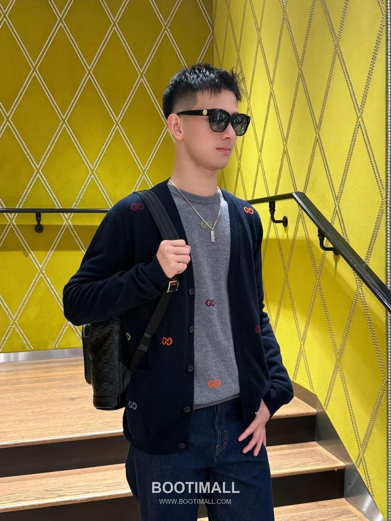 Gucci GG Embossed Backpack Leather Black 구찌 GG 엠보스 백팩 가죽 블랙 42cm 5