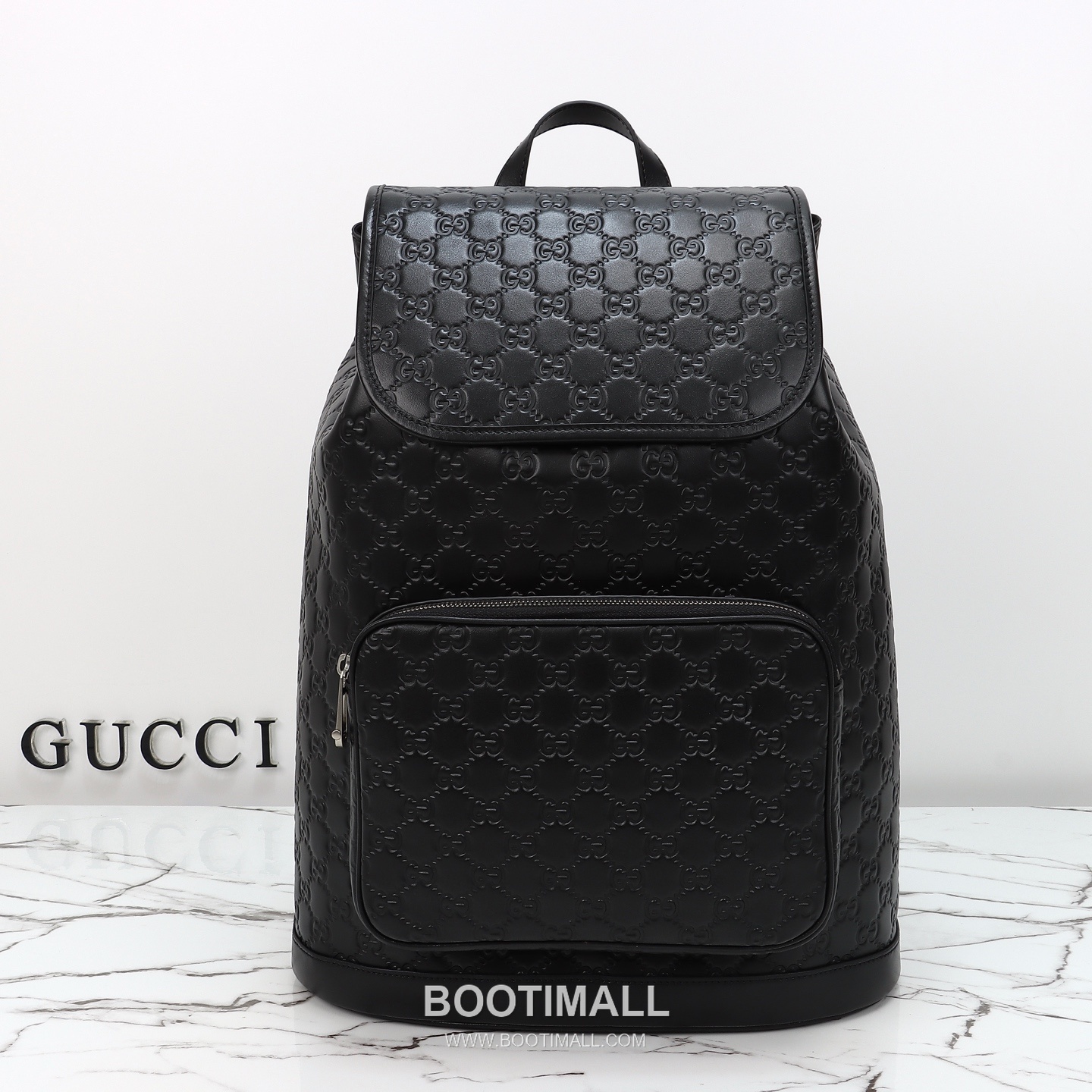 Gucci GG Embossed Backpack Leather Black 구찌 GG 엠보스 백팩 가죽 블랙 42cm 11