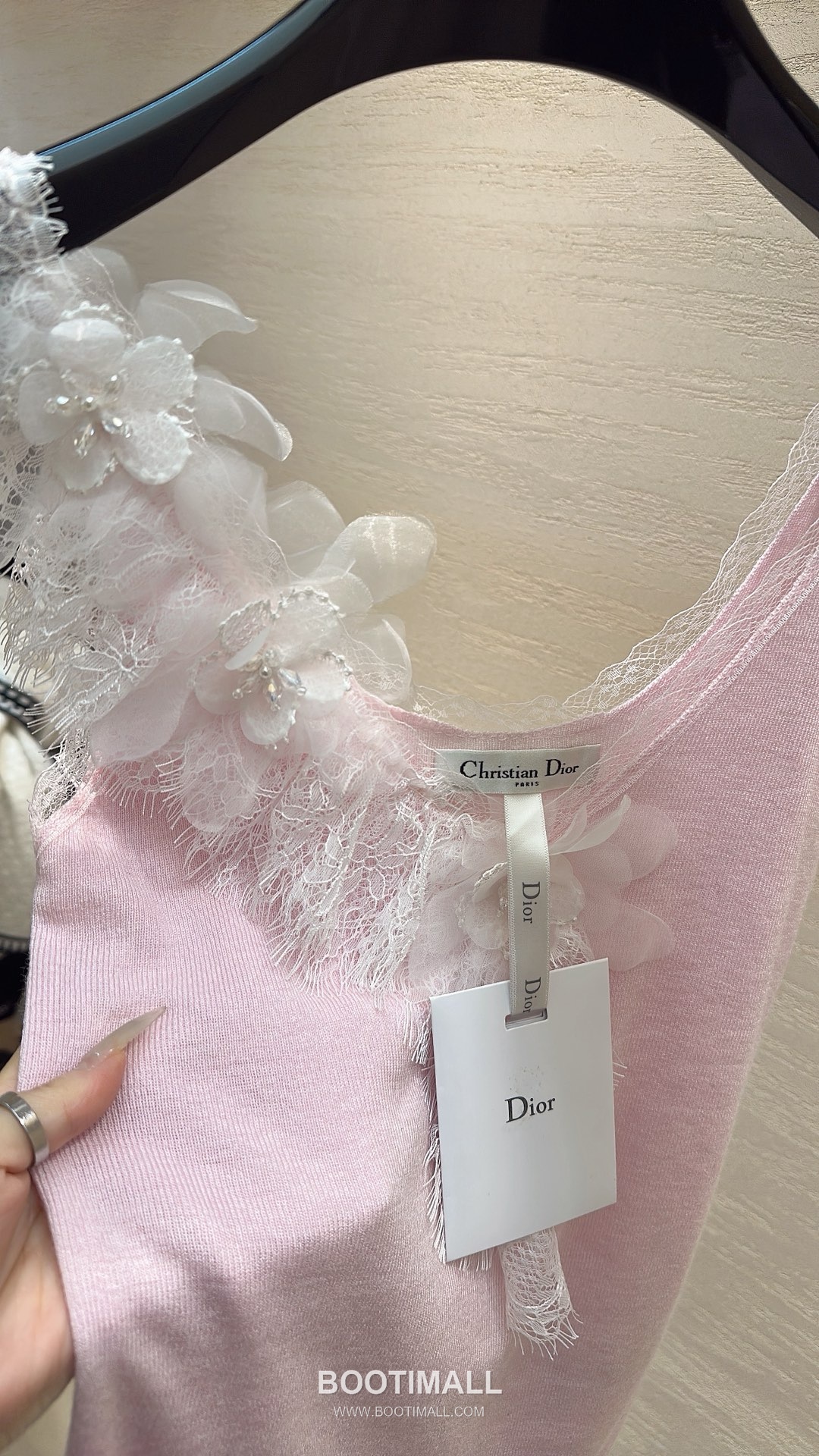 Dior Asymmetric Strap Cami Merino Wool Black Camisole 디올 비대칭 스트랩 캐미솔 메리노 울 블랙 S, M, L 3