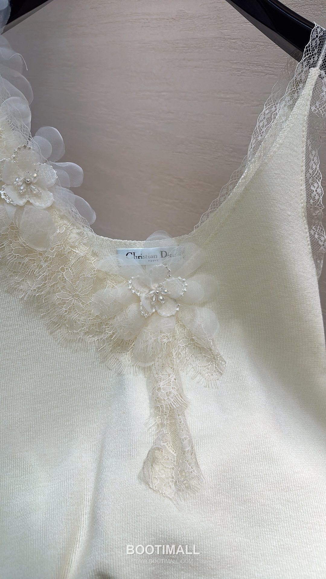 Dior Asymmetric Strap Cami Merino Wool Black Camisole 디올 비대칭 스트랩 캐미솔 메리노 울 블랙 4