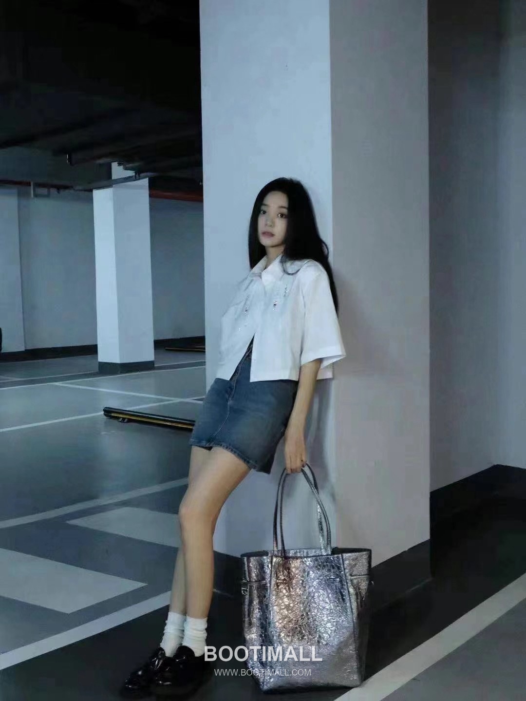 Givenchy Voyou Tote Calfskin Leather Silver Tote Bag 지방시 보야주 토트 카프스킨 레더 실버 토트백 31cm 7