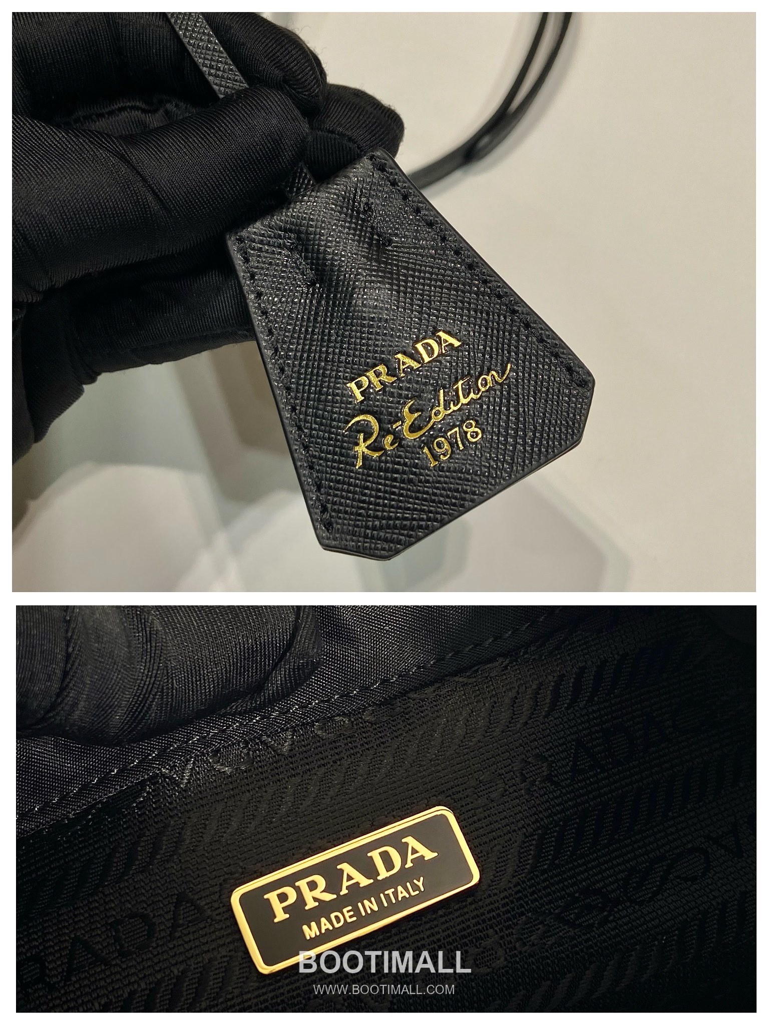 Fendi Upgraded Bucket Bag Nylon, Cowhide Leather Black 펜디 업그레이드 버킷백 나일론, 소가죽 블랙 19.5cm 10