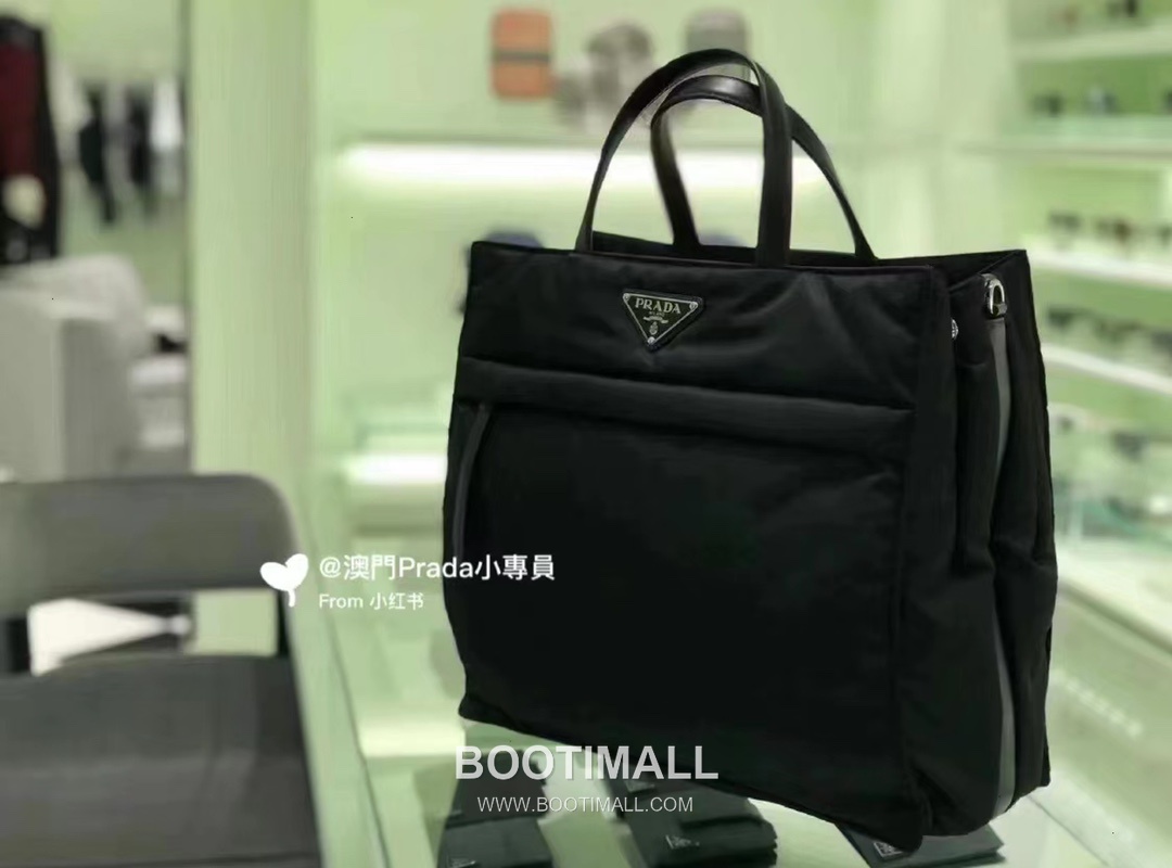 Prada Re-Nylon Tote Bag Recycled Nylon Black 프라다 리-나일론 토트백 2VG076 재생 나일론 블랙 38cm 2
