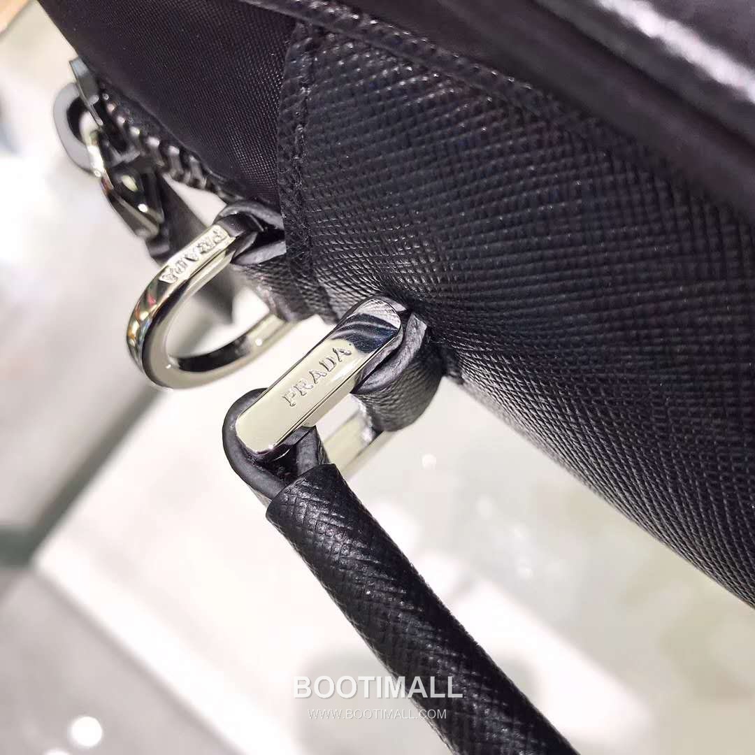 Prada Briefcase Backpack Nylon, Saffiano Leather Black 프라다 2VE015 멀티 브리프케이스 백팩 나일론, 사피아노 레더 블랙 40cm 6