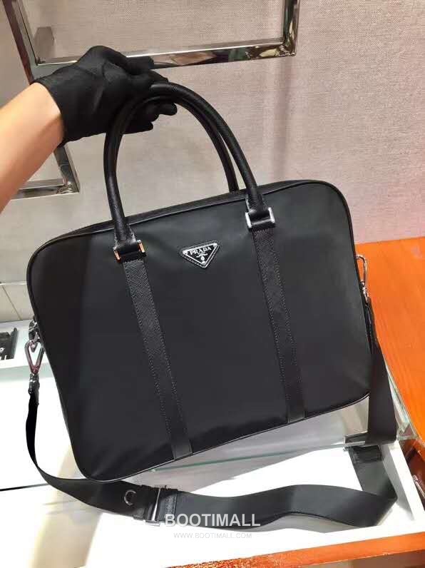 Prada Briefcase Saffiano Leather, Nylon Black 프라다 2VE871 브리프케이스 사피아노 레더, 나일론 블랙 36cm 4