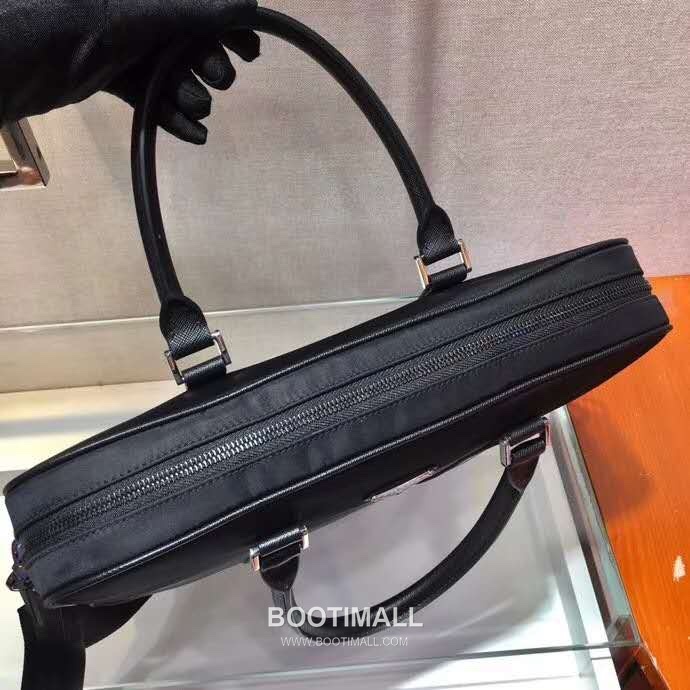 Prada Briefcase Saffiano Leather, Nylon Black 프라다 2VE871 브리프케이스 사피아노 레더, 나일론 블랙 36cm 7