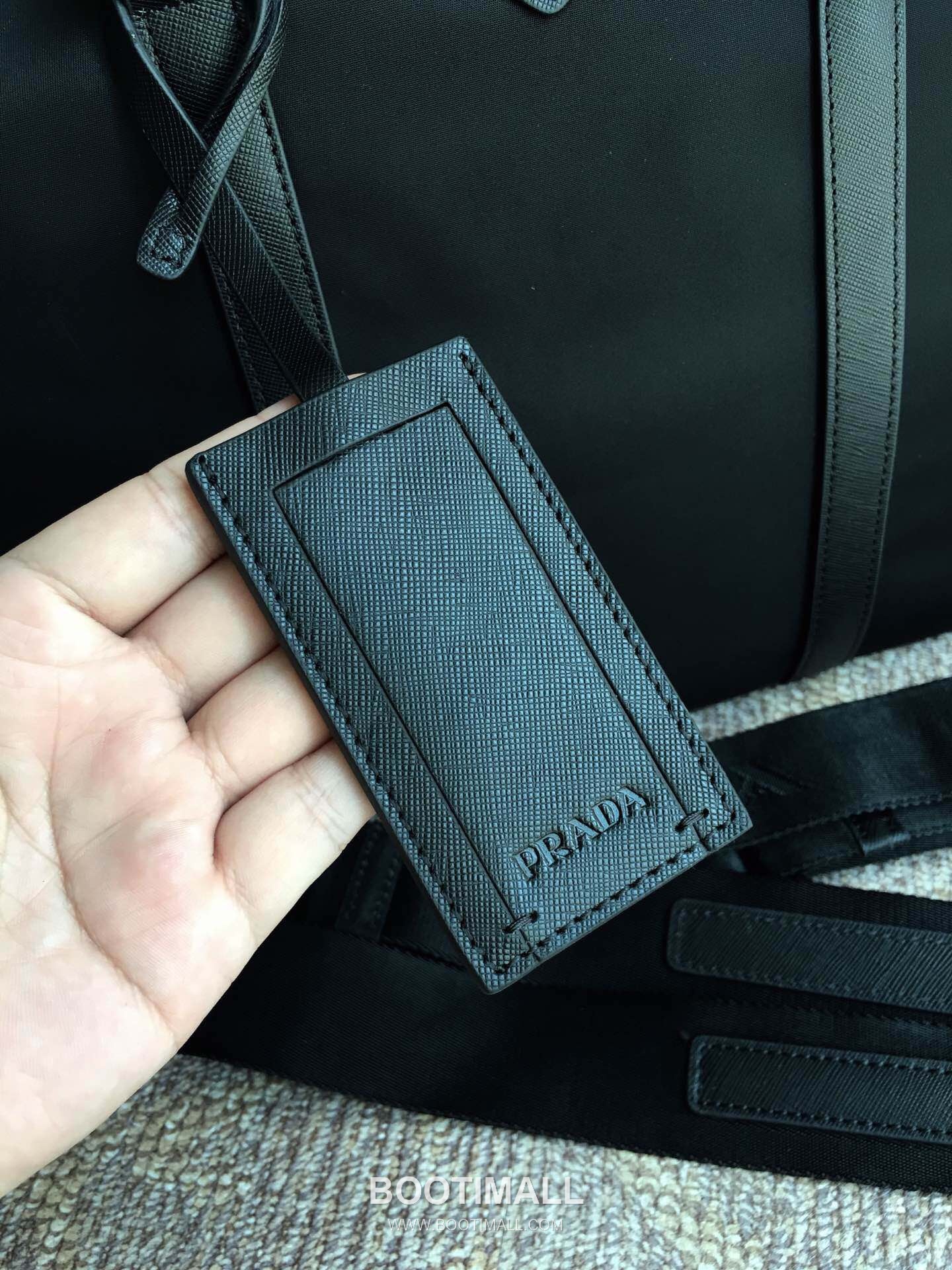 Prada Nylon Briefcase Nylon, Cross-Grain Calfskin Trim Black 프라다 나일론 브리프케이스 2VE871 나일론, 크로스그레인 카프스킨 트리밍 블랙 36cm 6