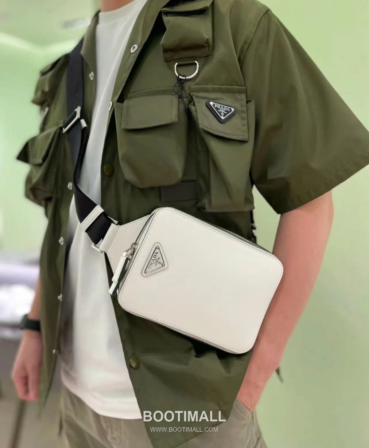 Prada Chest Bag Crossgrain Cowhide Leather New Color 프라다 2VZ106 체스트백 크로스그레인 소가죽 신상 컬러 20cm 3