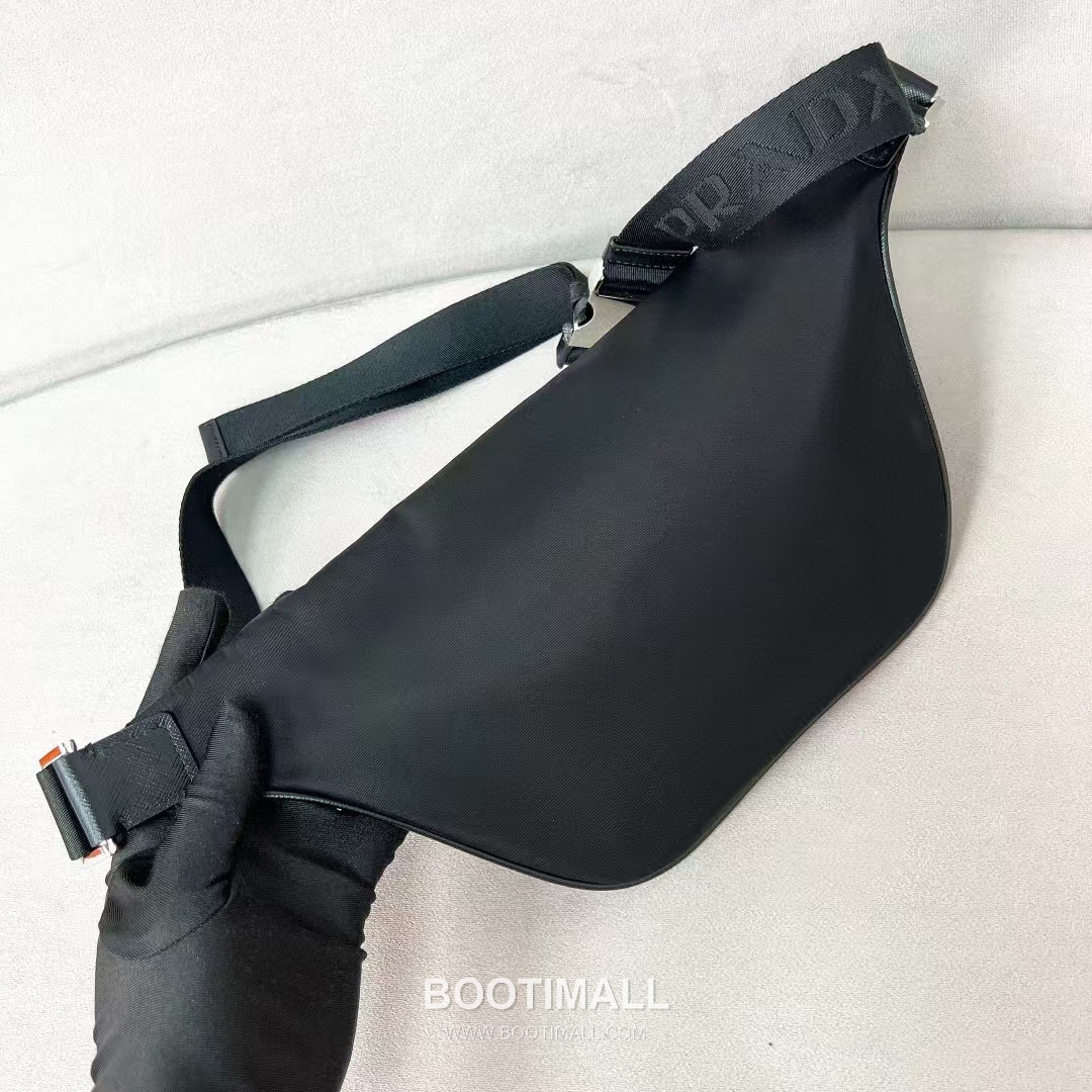 Prada Triangle Logo Nylon Black Belt 프라다 삼각 로고 나일론 블랙 벨트 4