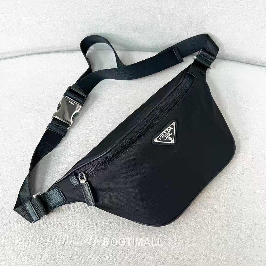 Prada Triangle Logo Nylon Black Belt 프라다 삼각 로고 나일론 블랙 벨트 5