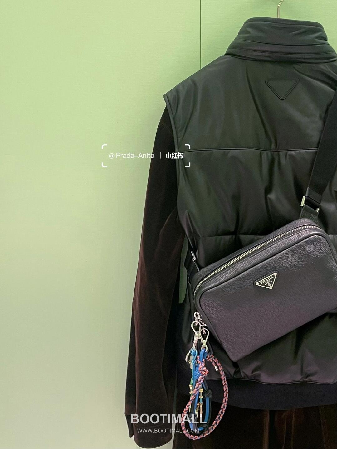 Prada Chest Bag Deerskin Leather Black Crossbody Bag 프라다 2VH181 체스트백 디어스킨 레더 블랙 크로스백 24cm 2