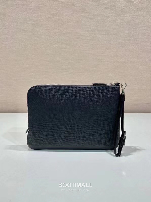 Prada Pouch Cross-Grain Calf Leather Black 프라다 2NH024 스몰 파우치 크로스그레인 카프 레더 블랙 24cm 6