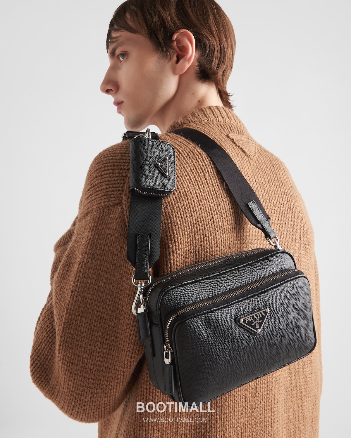 Prada Shoulder Bag Saffiano Leather Black 프라다 2VH170 숄더백 사피아노 레더 블랙 20cm 1