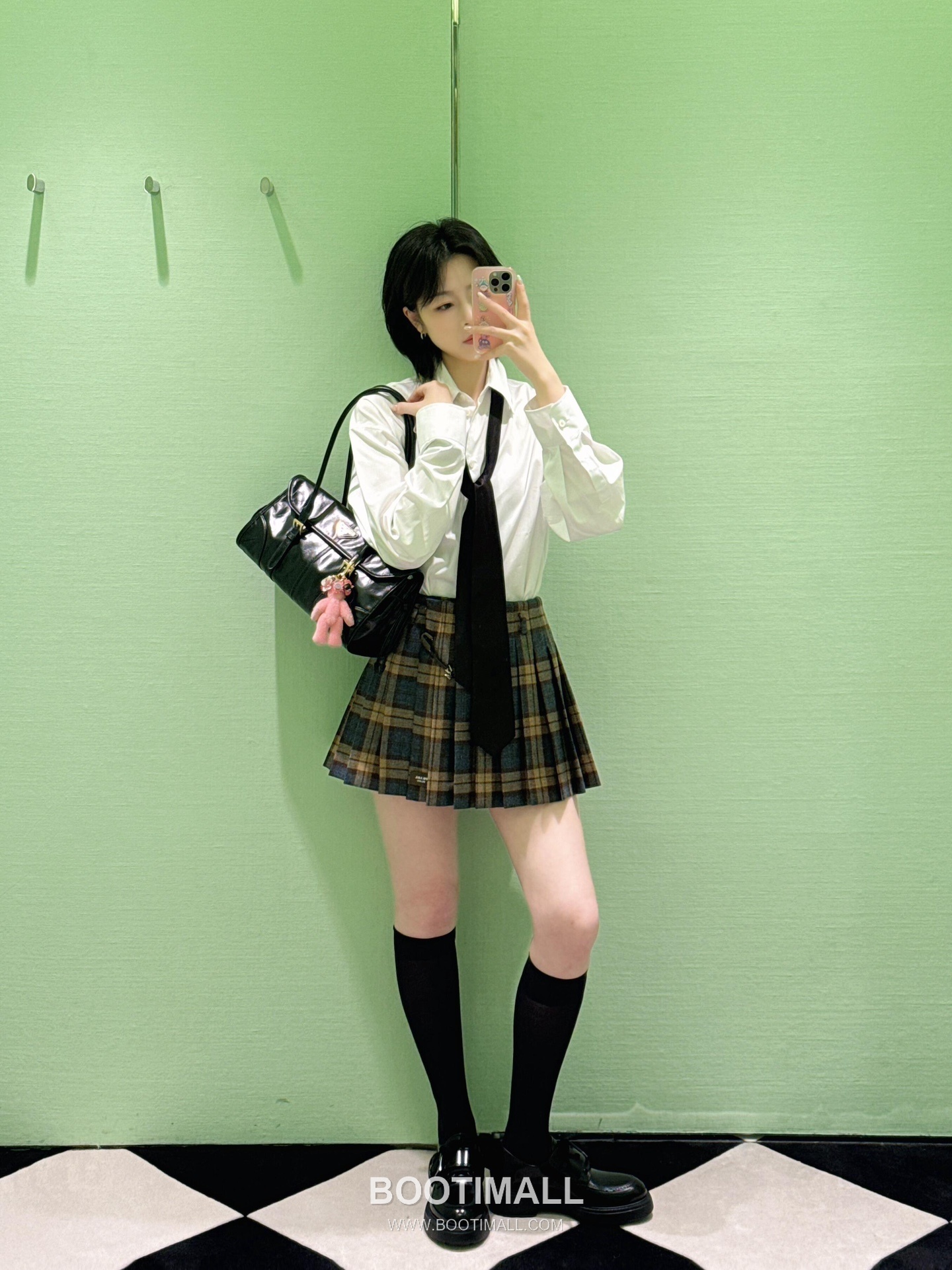 Prada Soft Lux Bag Waxed Leather Black Shoulder Bag 프라다 소프트 럭스 백 1BD376 왁스드 레더 블랙 숄더백 31cm 6