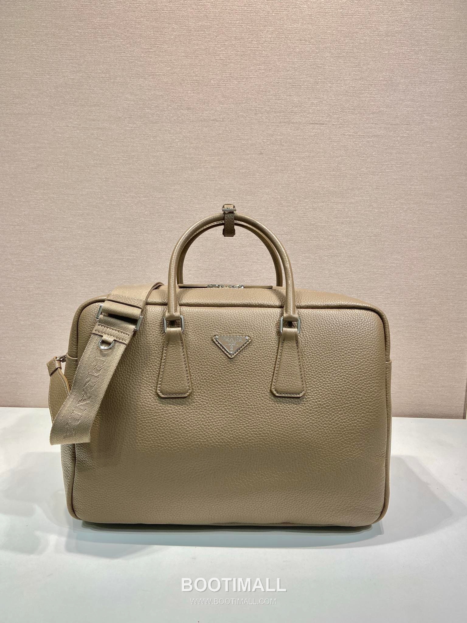 Prada Briefcase Deerskin-Embossed Cowhide Leather Black 프라다 2VE339 브리프케이스 디어스킨 엠보싱 소가죽 블랙 40cm 1