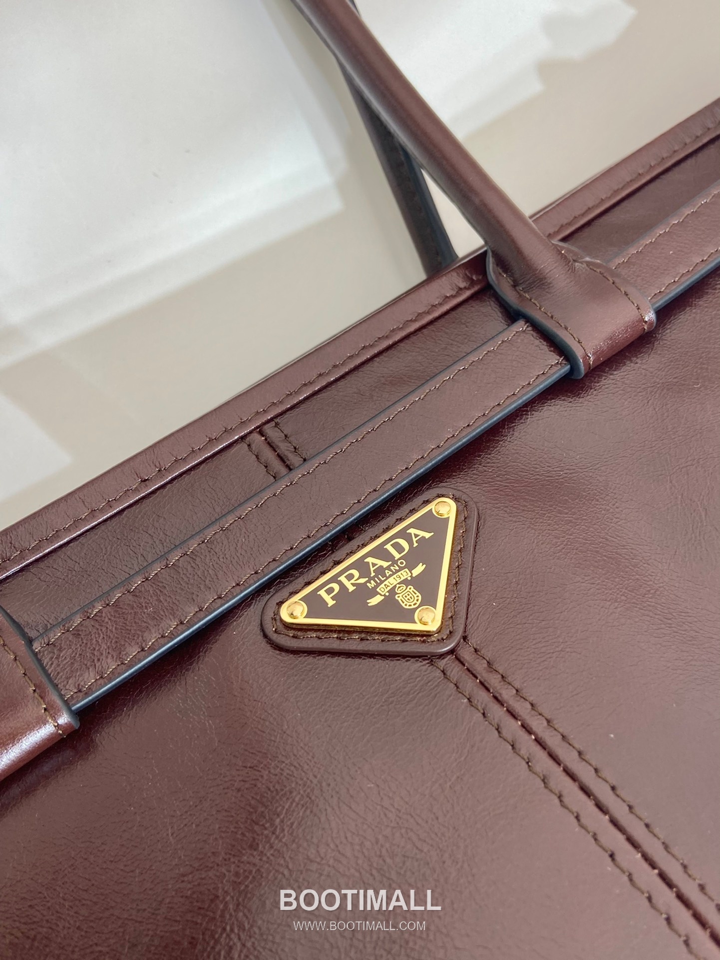 Prada Oil-Wax Leather Tote Oil-Wax Leather Brown Tote Bag 프라다 오일 왁스 레더 토트 오일 왁스 레더 브라운 토트백 38cm 9