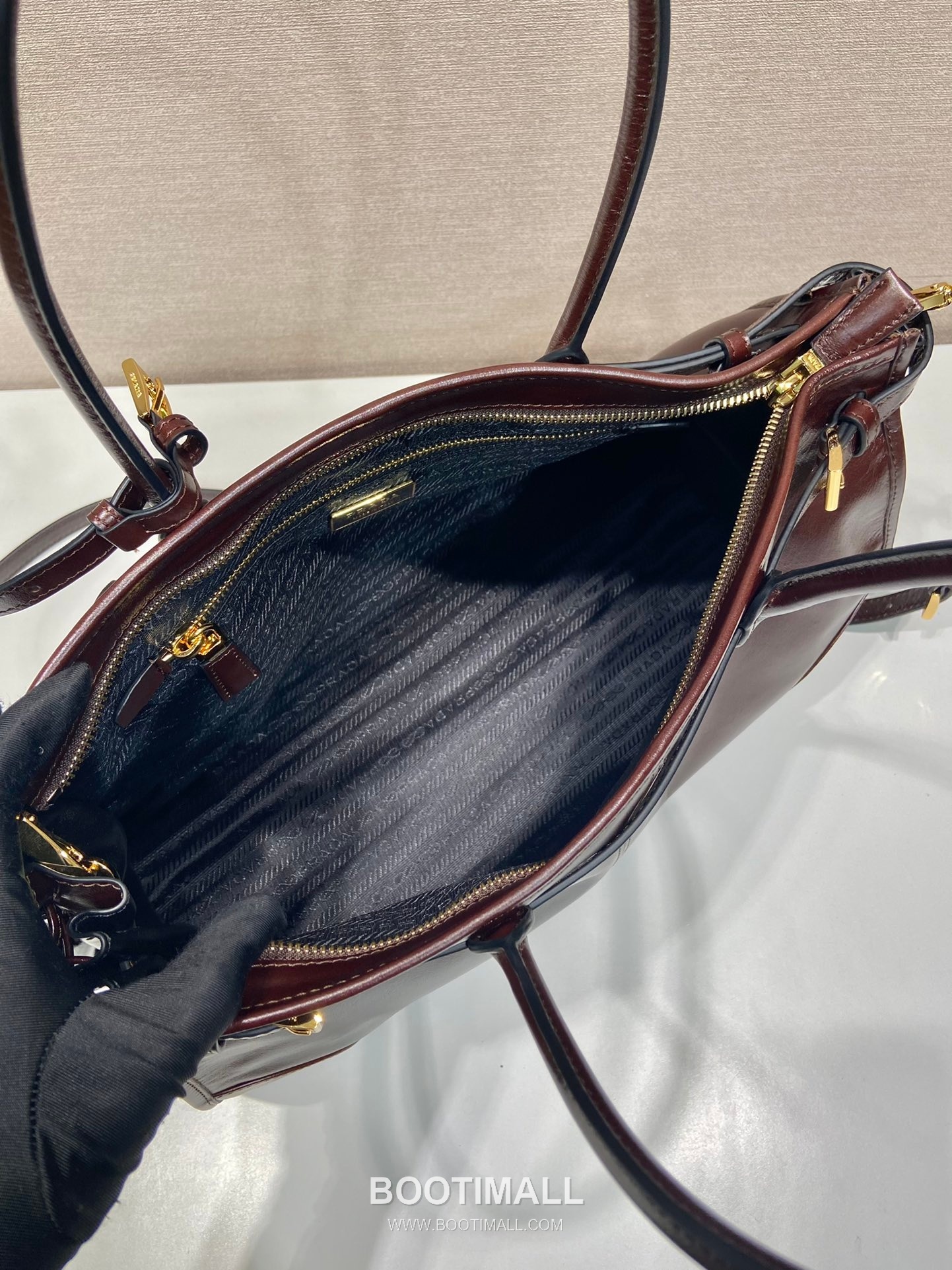 Prada Oil-Wax Leather Tote Oil-Wax Leather Brown Tote Bag 프라다 오일 왁스 레더 토트 오일 왁스 레더 브라운 토트백 38cm 10