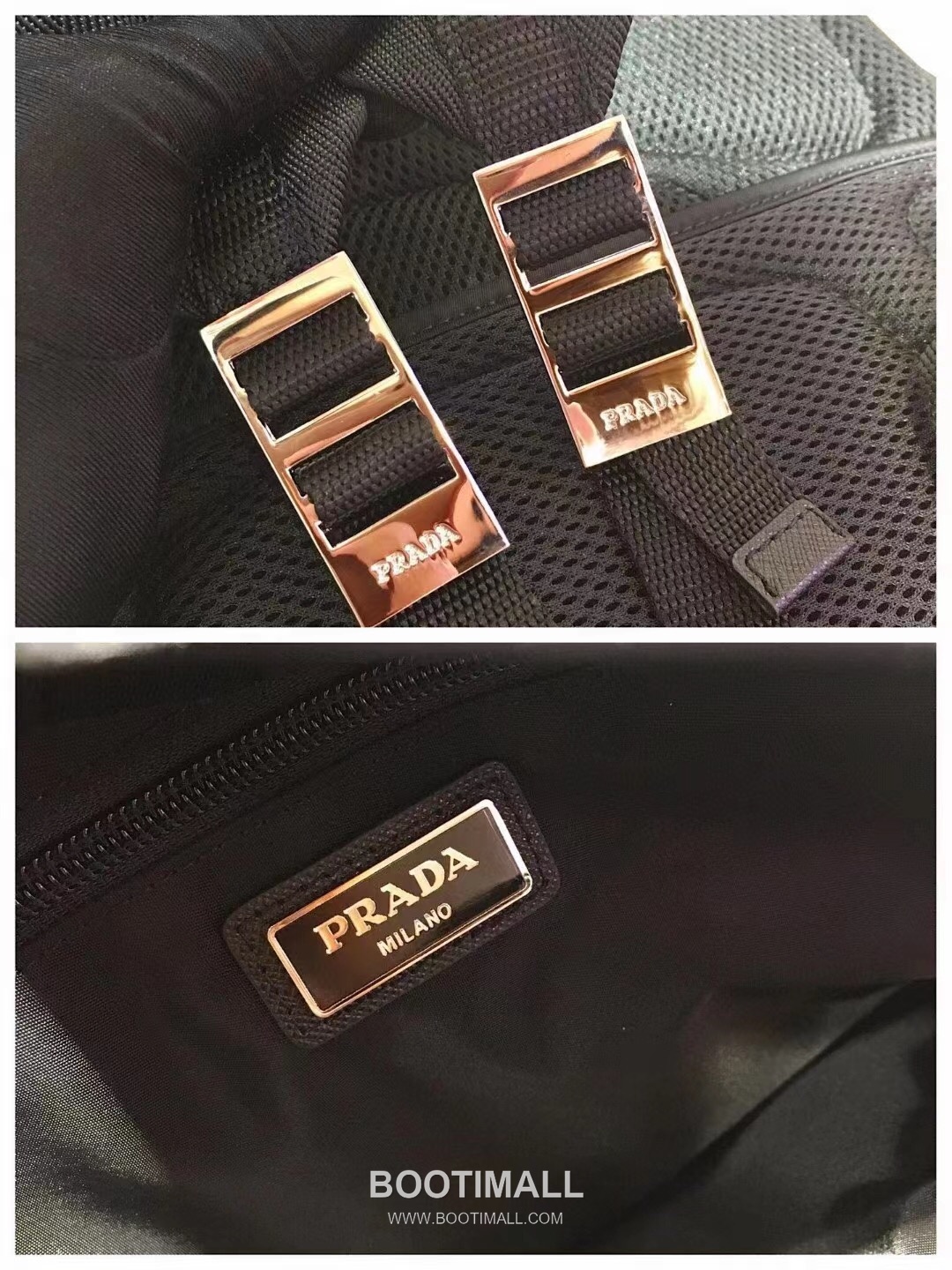 Prada Backpack Nylon, Saffiano Leather Trim Black 프라다 2VZ048 백팩 나일론, 사피아노 가죽 트리밍 블랙 43.5cm 9