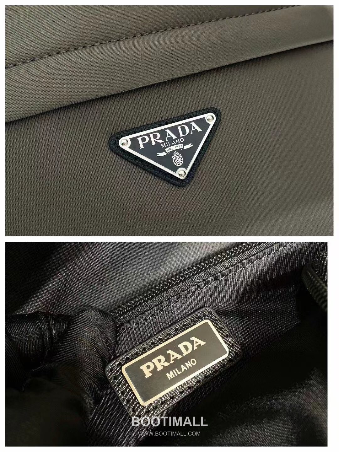 Prada Backpack Nylon, Saffiano Leather Trim Black 프라다 2VZ048 백팩 나일론, 사피아노 가죽 트리밍 블랙 43.5cm 9