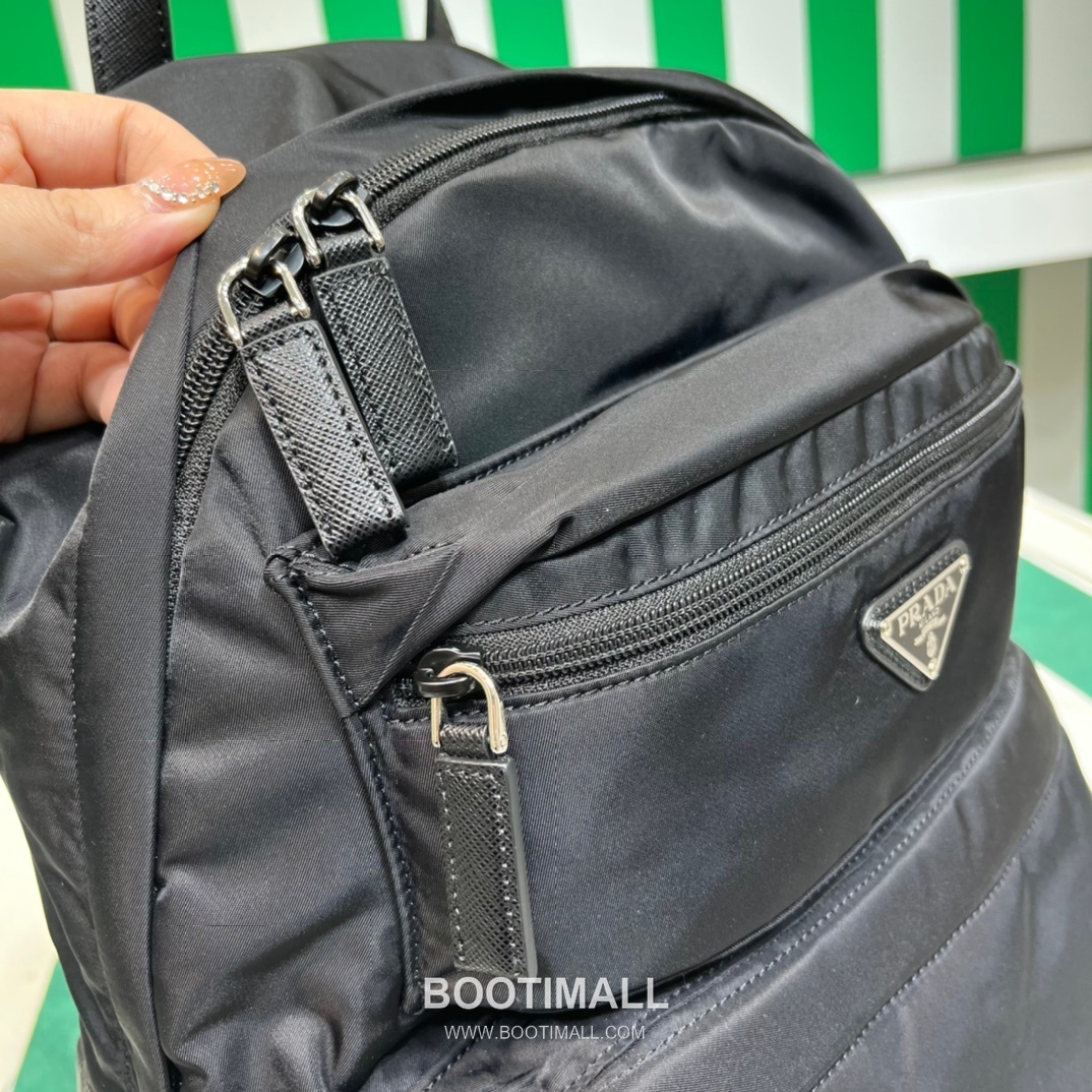 Prada Backpack Parachute Fabric, Canvas Black 프라다 2VZ025 백팩 낙하산 원단, 캔버스 블랙 40cm 7