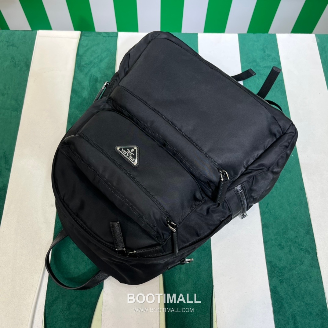 Prada Backpack Parachute Fabric, Canvas Black 프라다 2VZ025 백팩 낙하산 원단, 캔버스 블랙 40cm 9