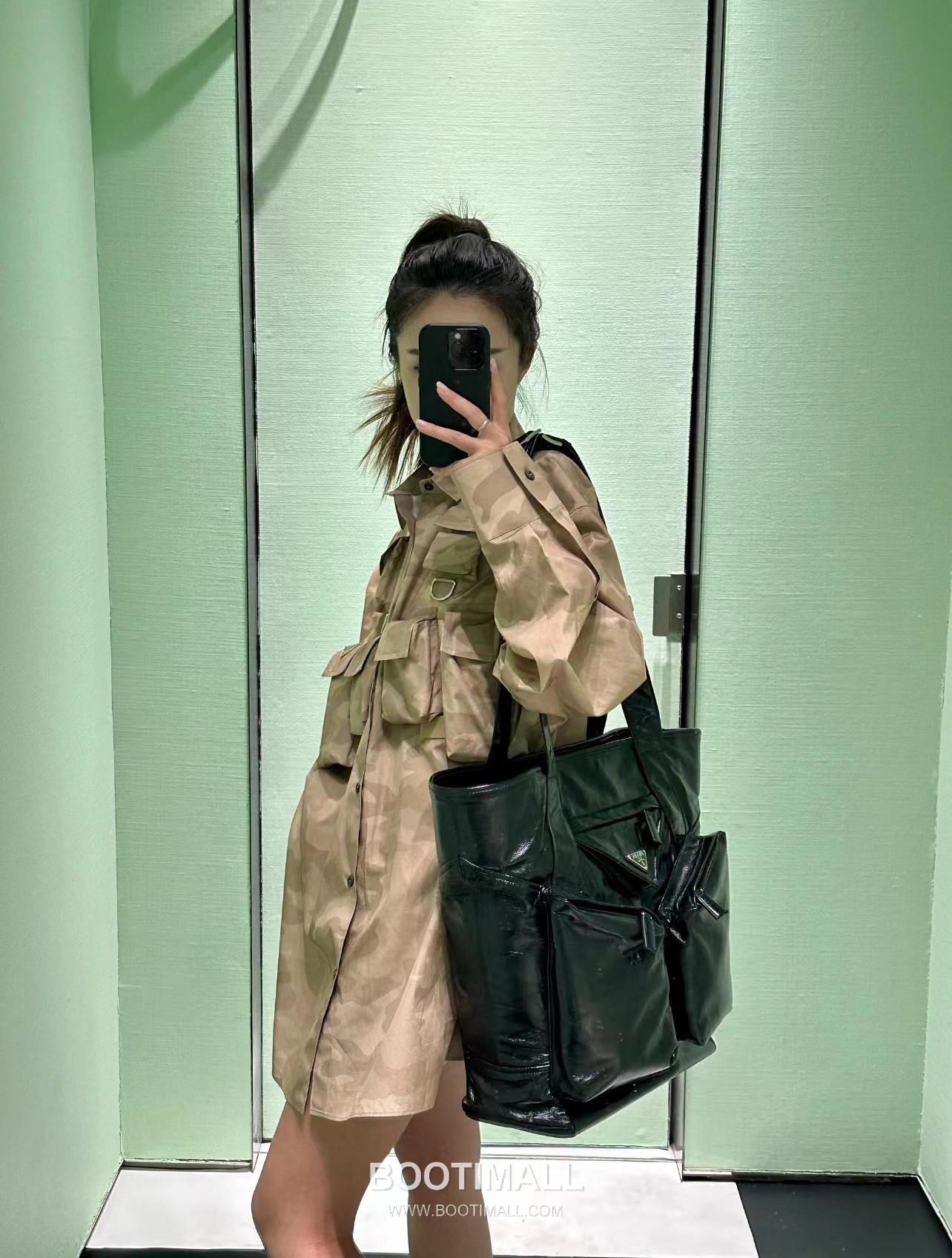 Prada Tote Bag Oiled Wax Leather Brown 프라다 2VG120 토트백 오일드 왁스 레더 브라운 42.5cm 2