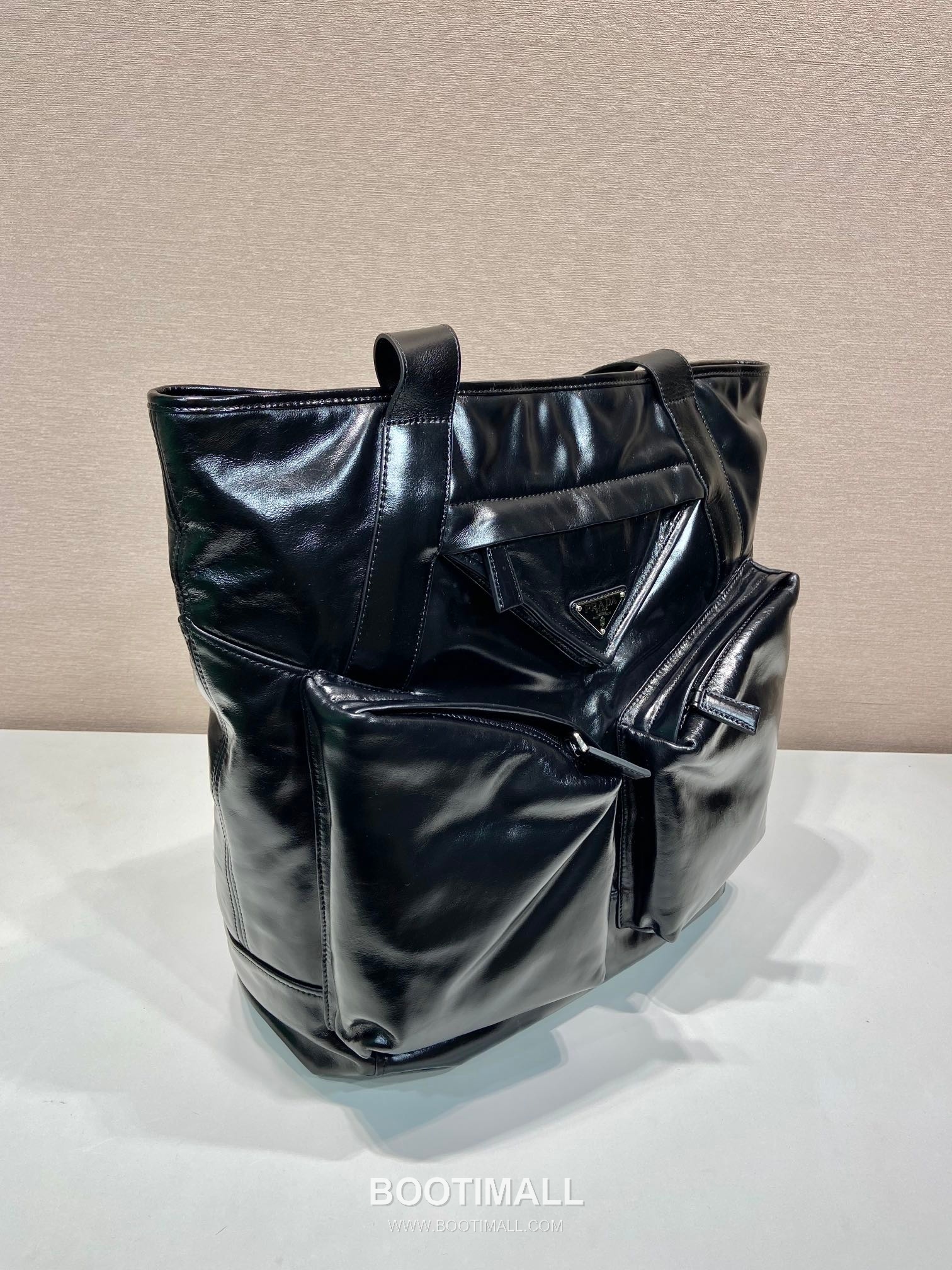 Prada Tote Bag Oiled Wax Leather Brown 프라다 2VG120 토트백 오일드 왁스 레더 브라운 42.5cm 5