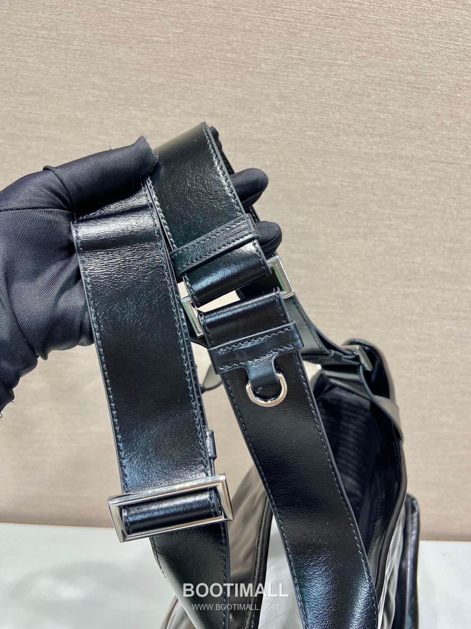 Prada Tote Bag Oiled Wax Leather Brown 프라다 2VG120 토트백 오일드 왁스 레더 브라운 42.5cm 10