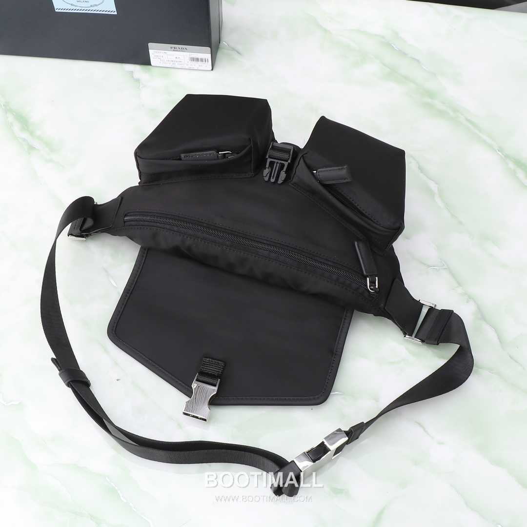 Prada Re-Nylon Shoulder Bag Recycled Nylon Black 프라다 리-나일론 숄더백 2VH174 재생 나일론 블랙 24cm 5