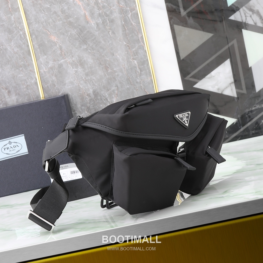 Prada Shoulder Bag Nylon Black 프라다 2VH175 숄더백 나일론 블랙 27cm 3