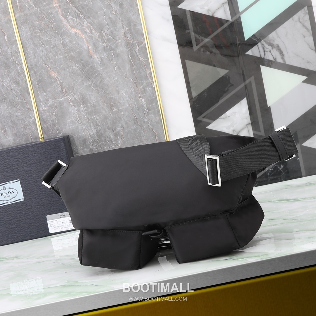 Prada Shoulder Bag Nylon Black 프라다 2VH175 숄더백 나일론 블랙 27cm 4