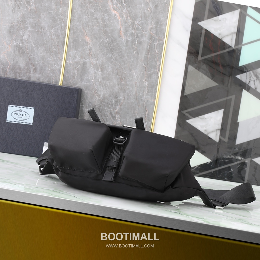 Prada Shoulder Bag Nylon Black 프라다 2VH175 숄더백 나일론 블랙 27cm 6