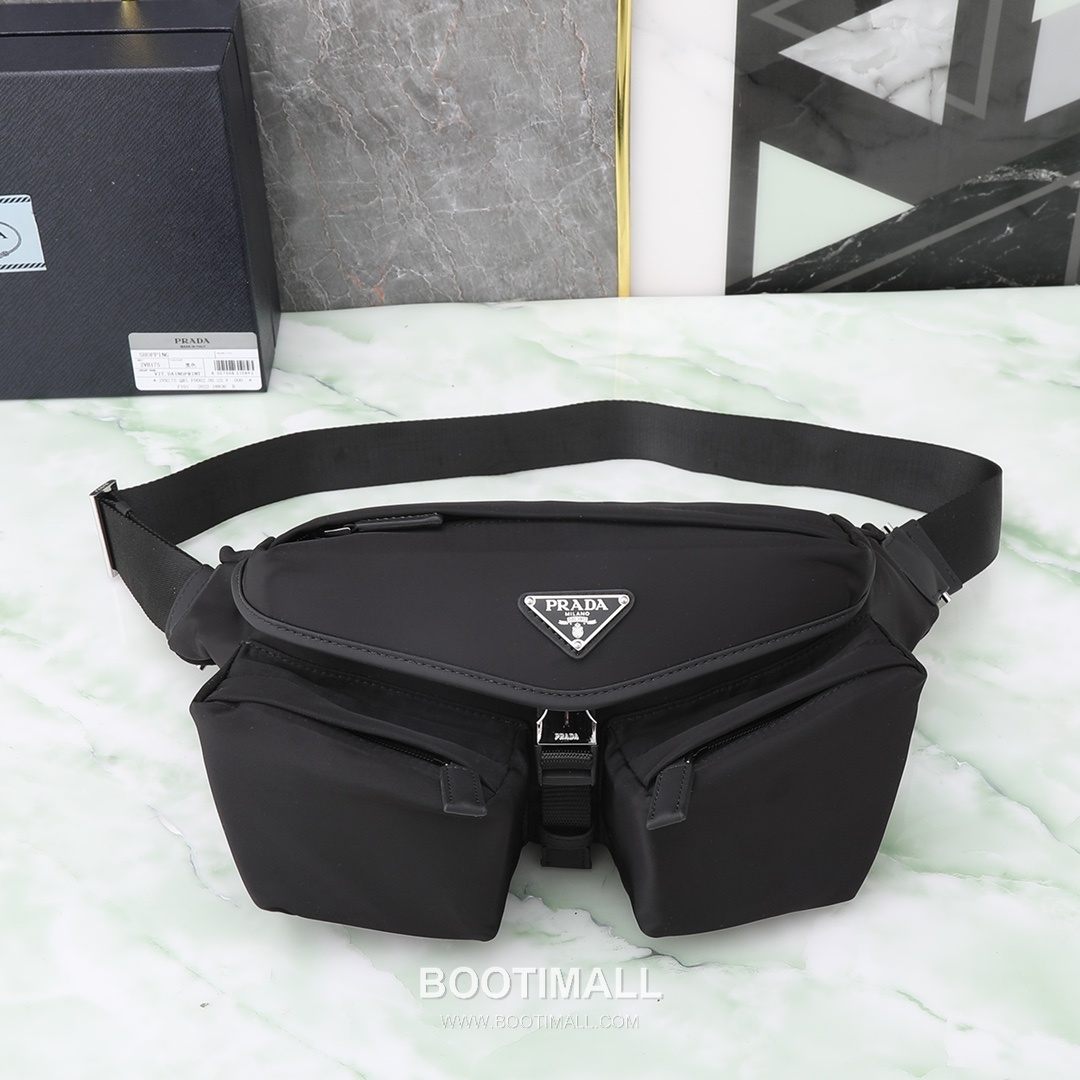 Prada Shoulder Bag Nylon Black 프라다 2VH175 숄더백 나일론 블랙 27cm 7