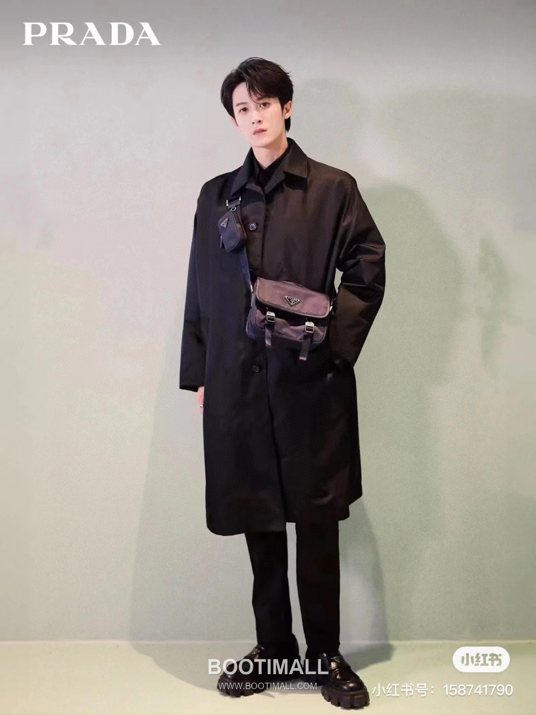 Prada Triangle Logo Crossbody Parachute Nylon Black Crossbody Bag 프라다 삼각 로고 크로스백 파라슈트 나일론 블랙 22cm 6