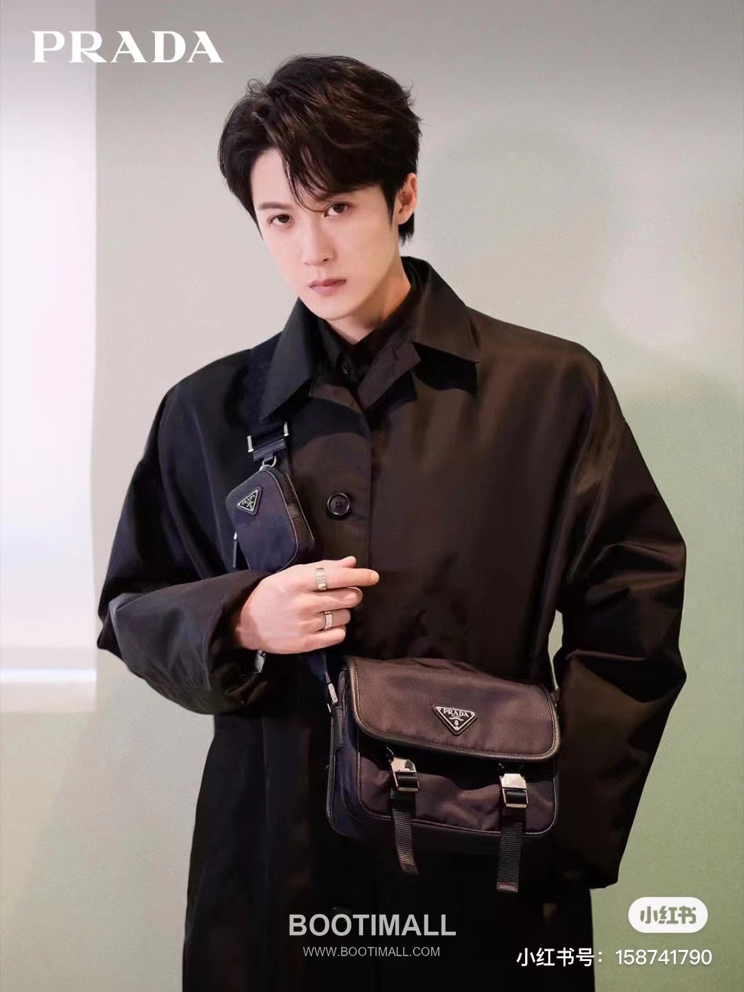 Prada Triangle Logo Crossbody Parachute Nylon Black Crossbody Bag 프라다 삼각 로고 크로스백 파라슈트 나일론 블랙 22cm 7