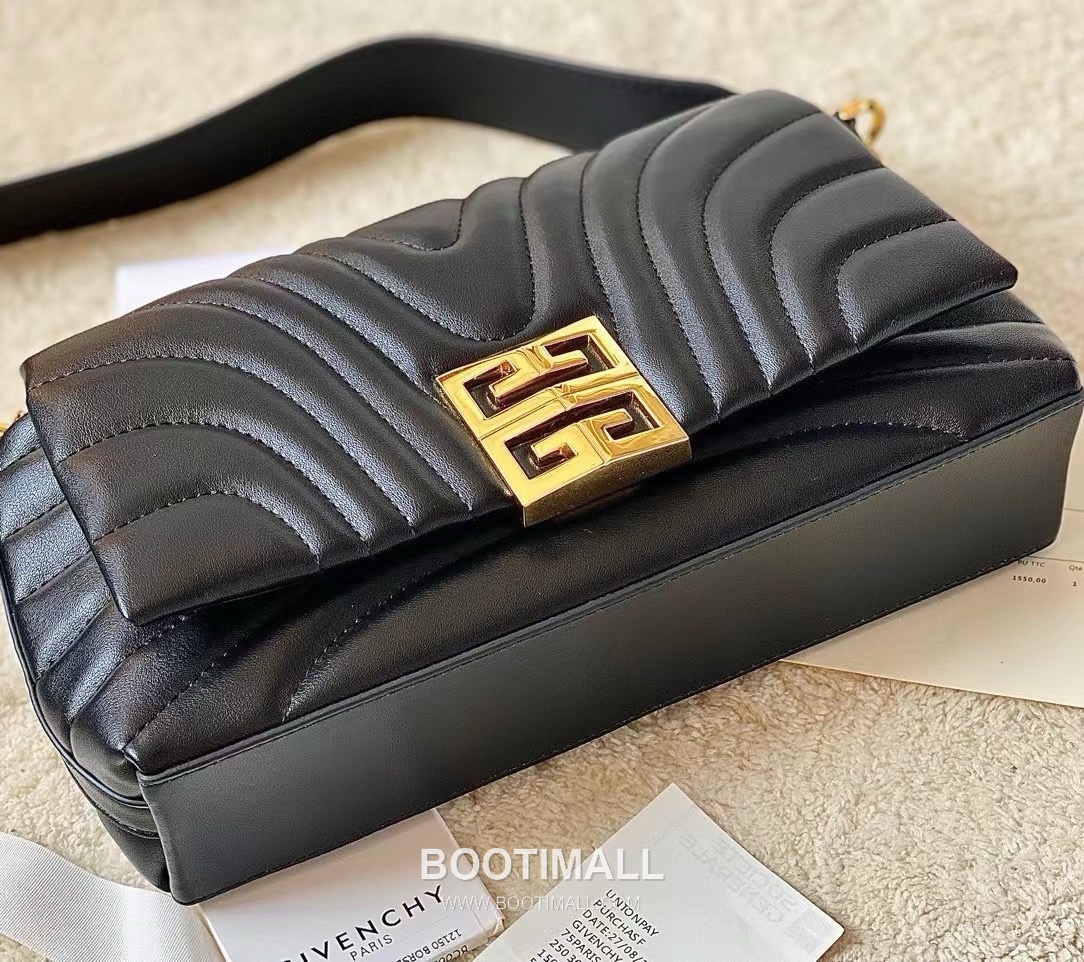 Fendi 4G Soft Baguette Lambskin Black Shoulder Bag 펜디 4G 소프트 바게트 램스킨 블랙 숄더백 25cm 8